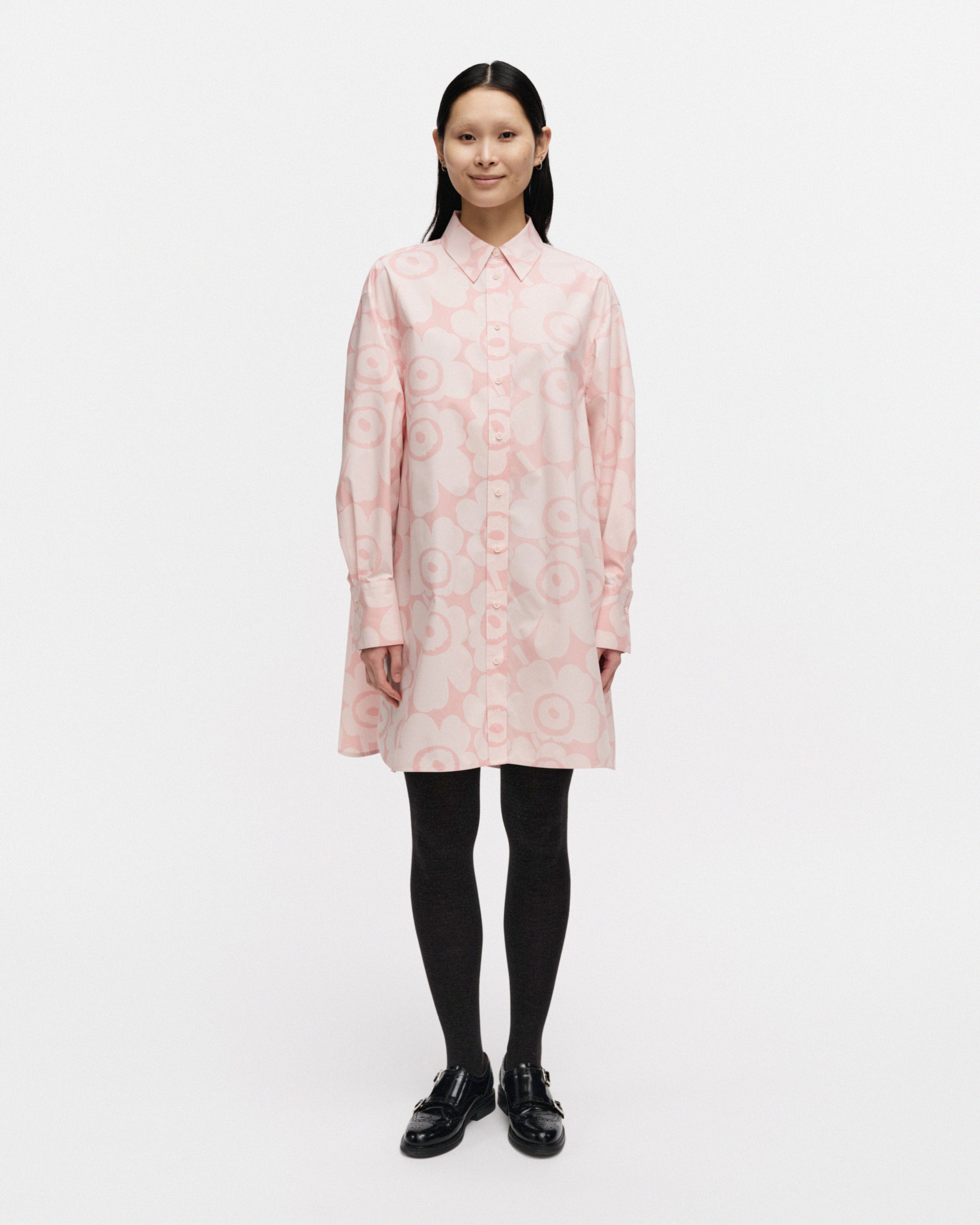 Kuvitelma Unikko, Cotton shirt dress, light pink, light pink,