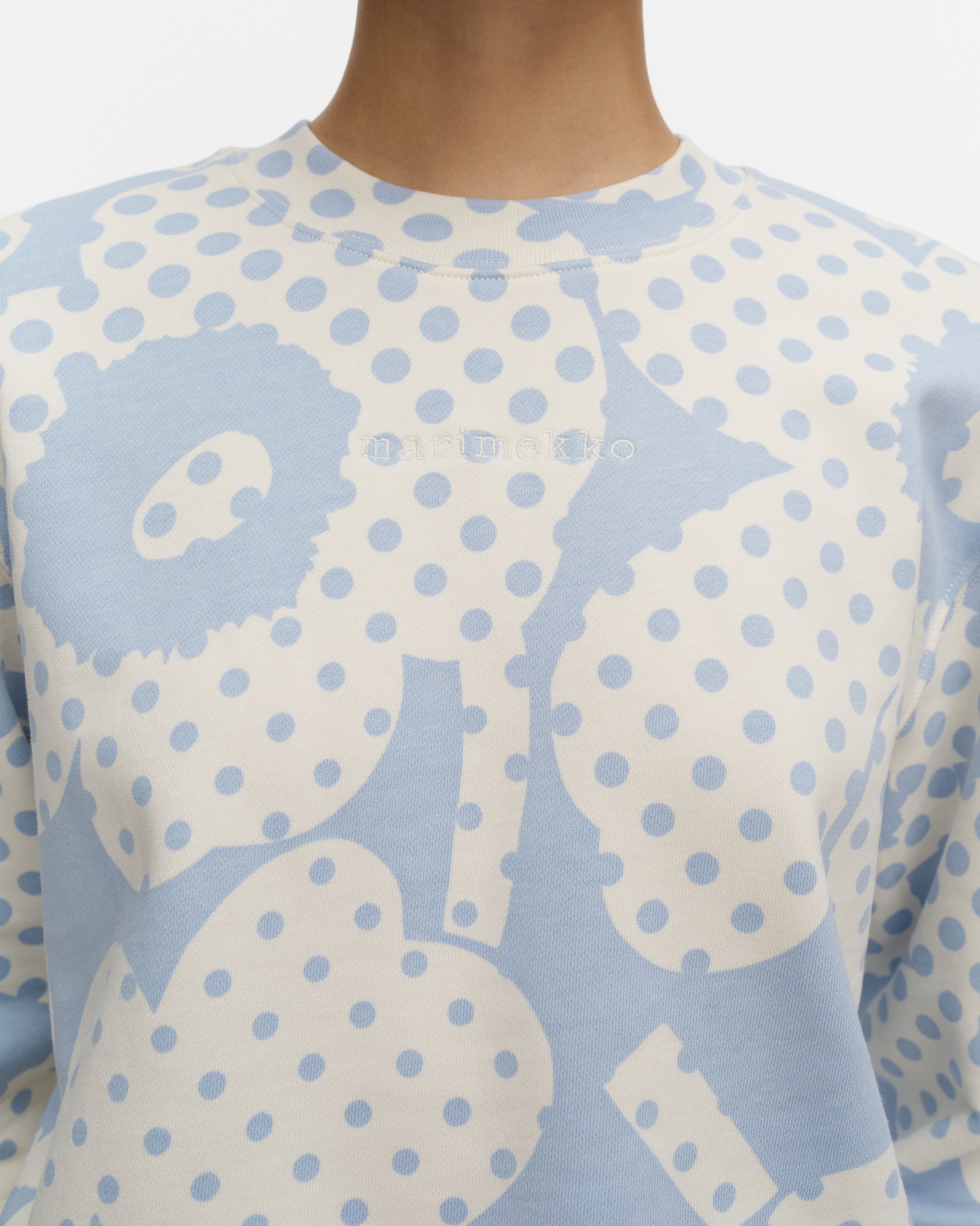 Leiot Unikko, Kioski sweatshirt, light blue, off white,