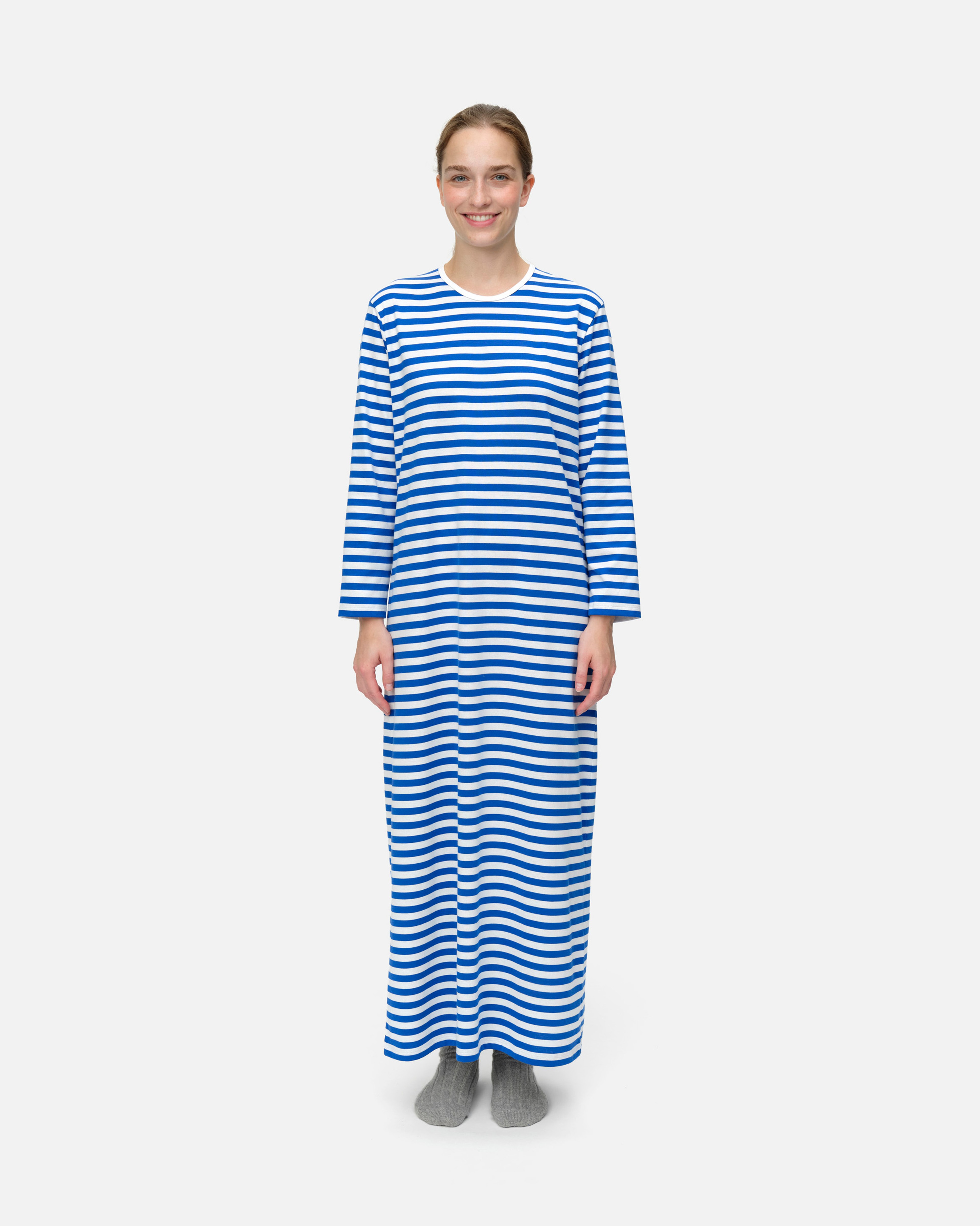 Katju, Nightgown, white, blue,