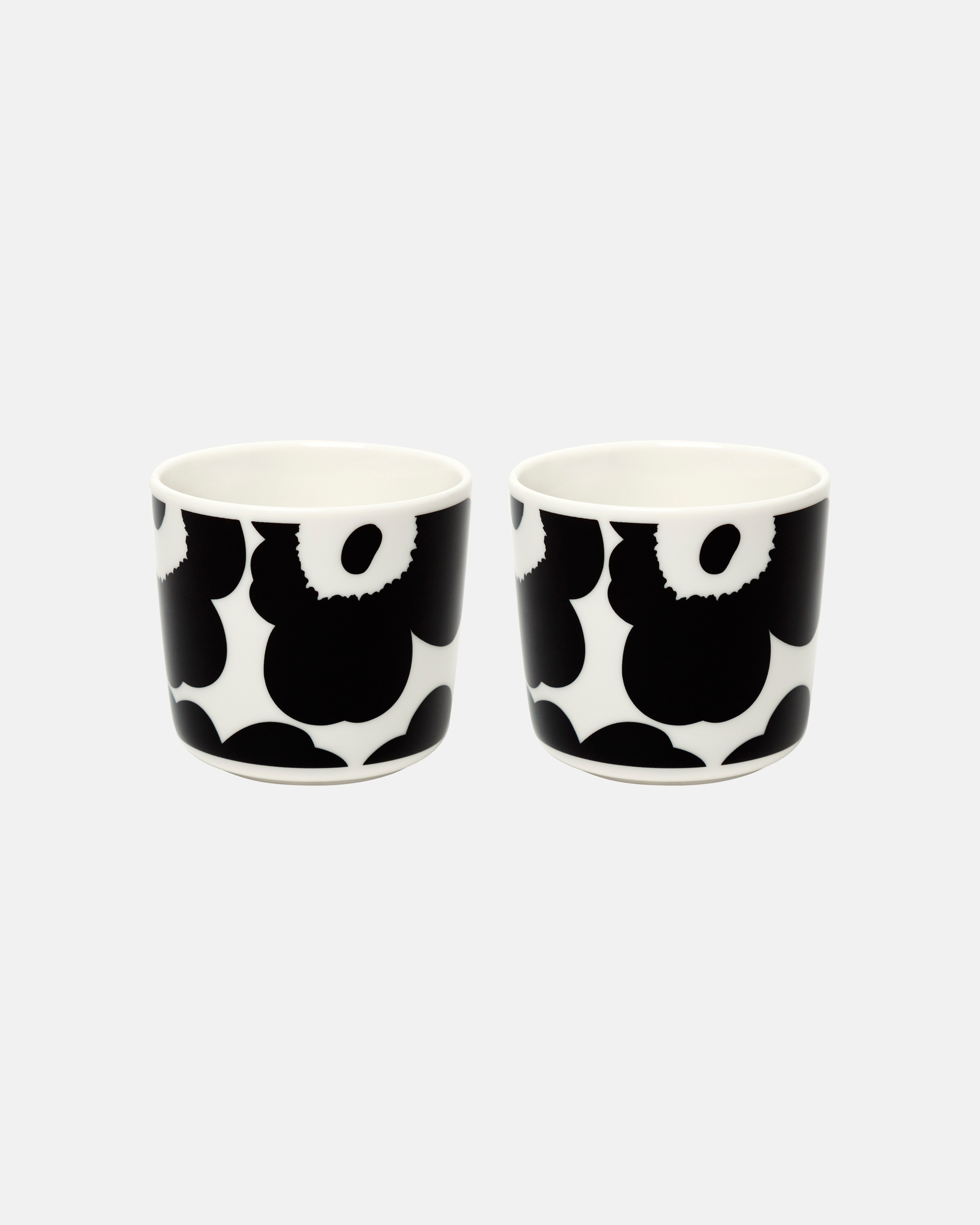 Oiva / Unikko, Coffee cup set, white, black,