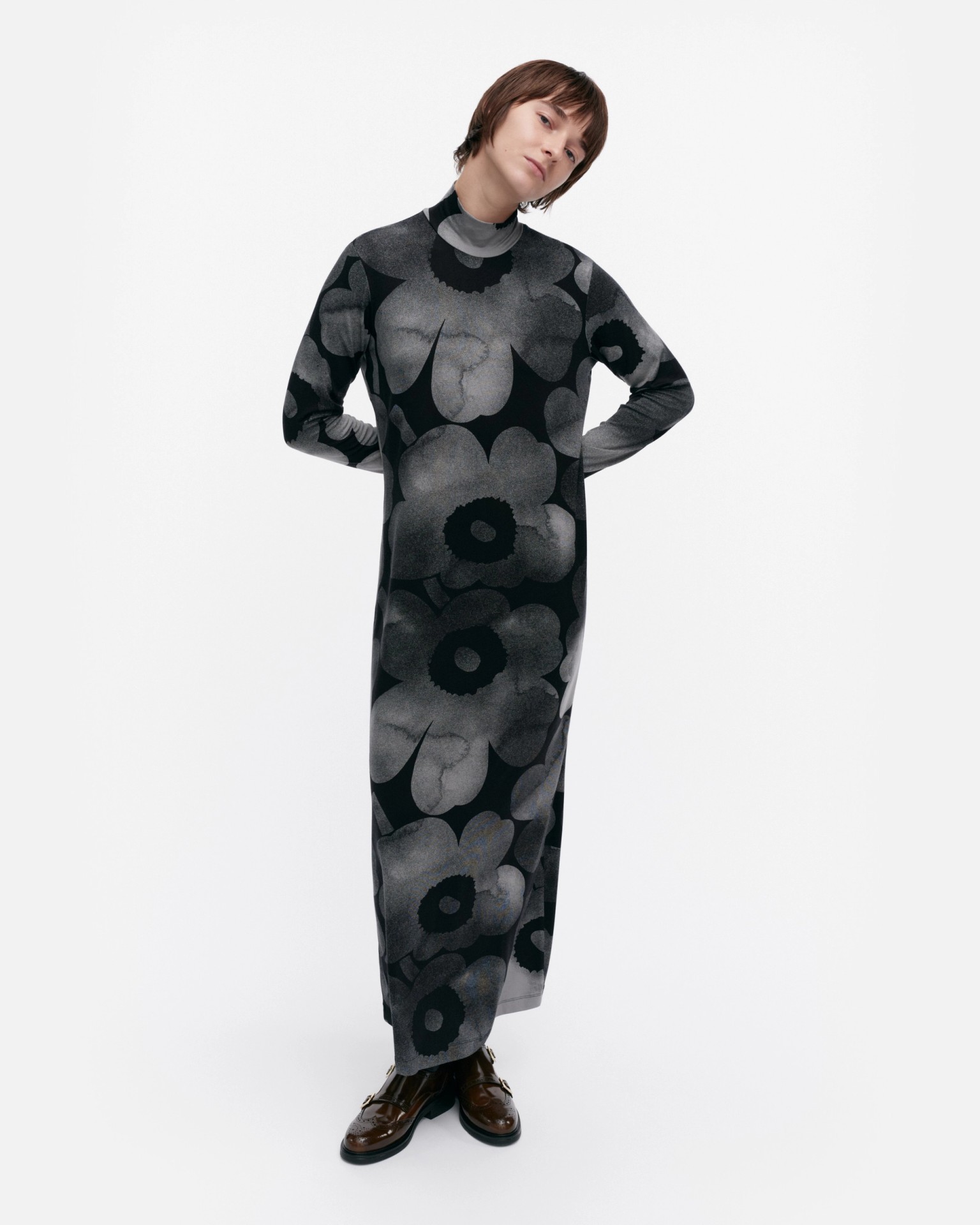 Oivi Akvarelli Unikko, Dress, dark grey, black,