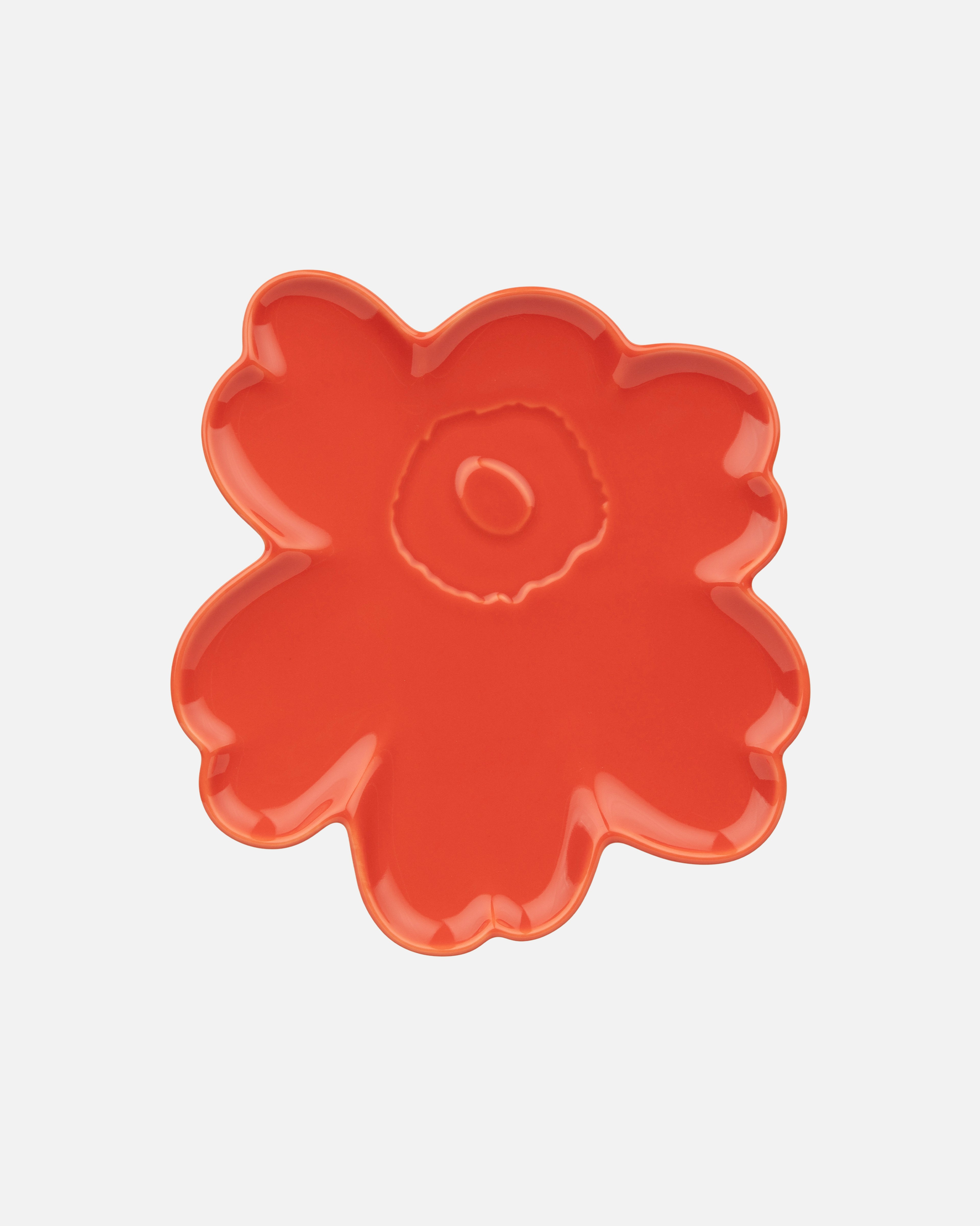 Unikko, Salad plate, orange red,