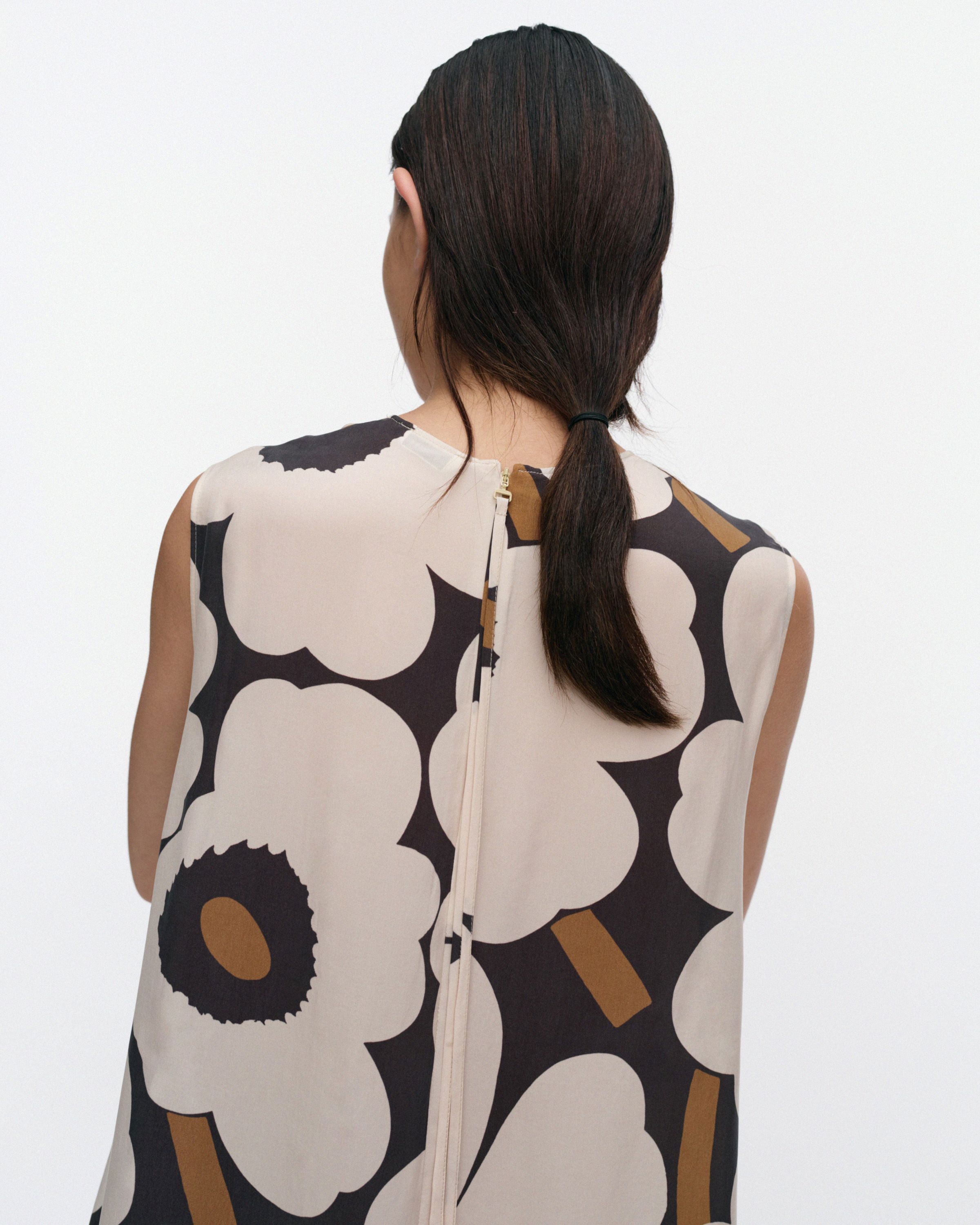 Migot Unikko Dress light beige, black, brown | Marimekko