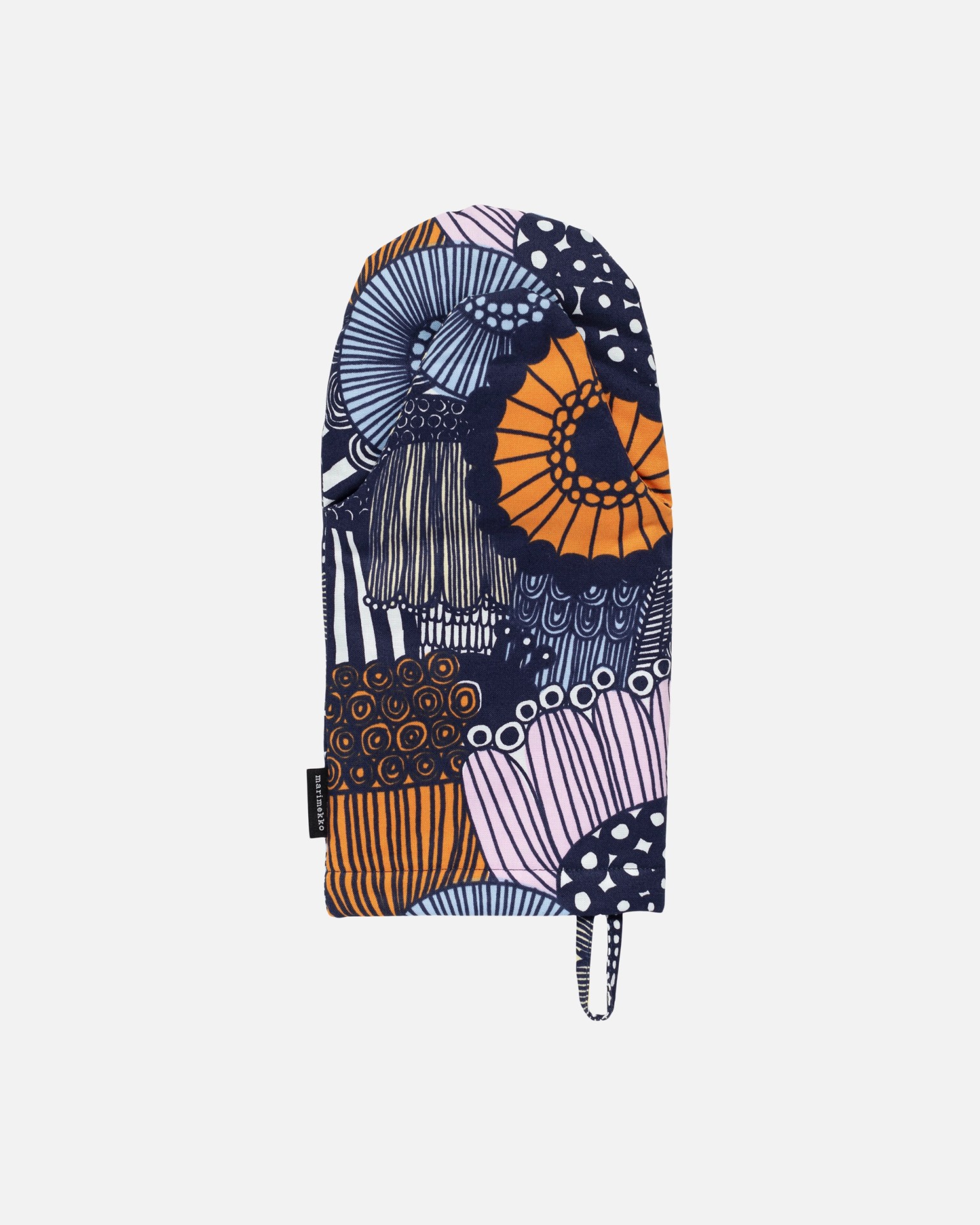 Pieni Siirtolapuutarha, Oven mitten, white,lt.yellow,orange,lt.blue,