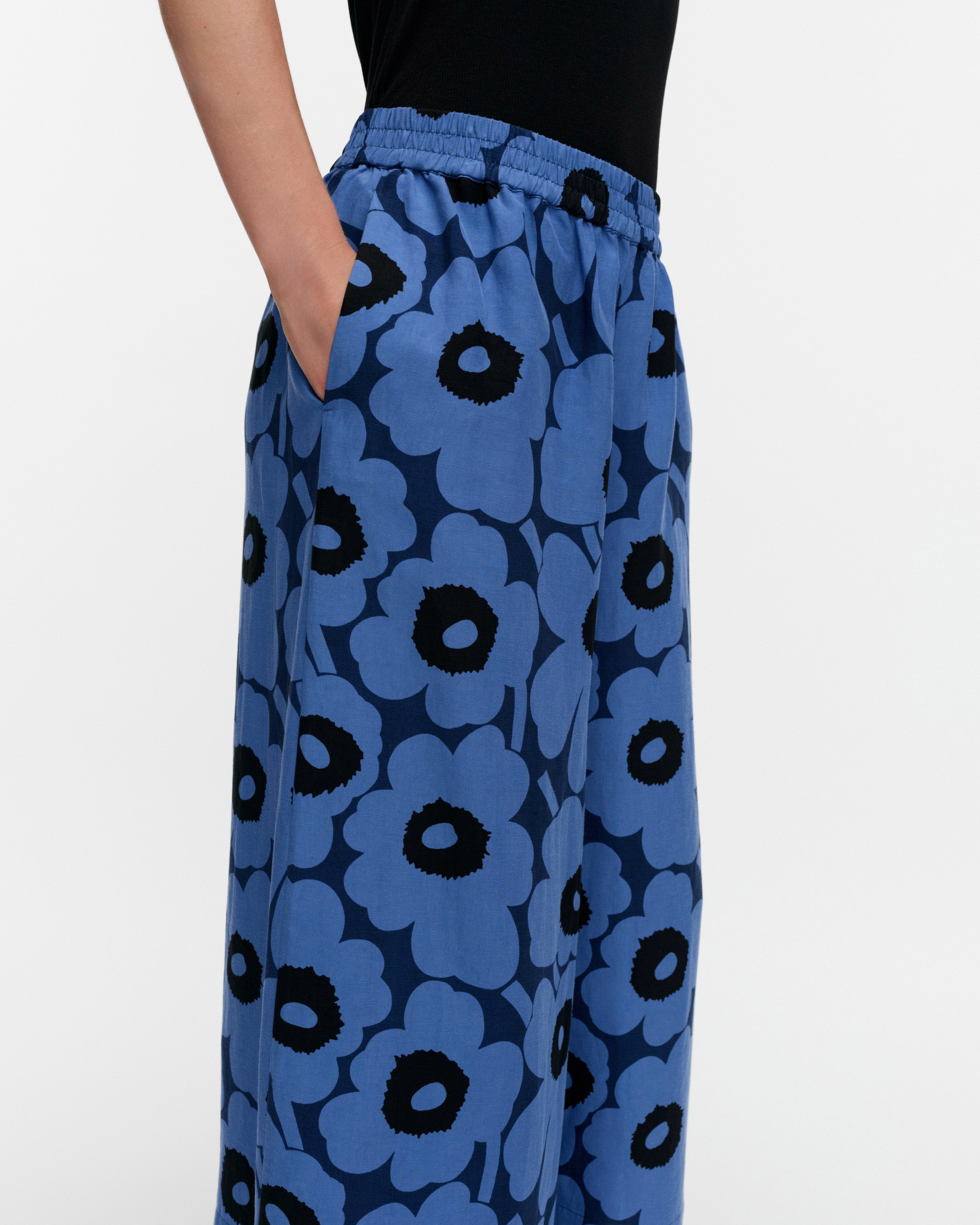 Kuvio Unikko, Trousers, blue, blue, black,