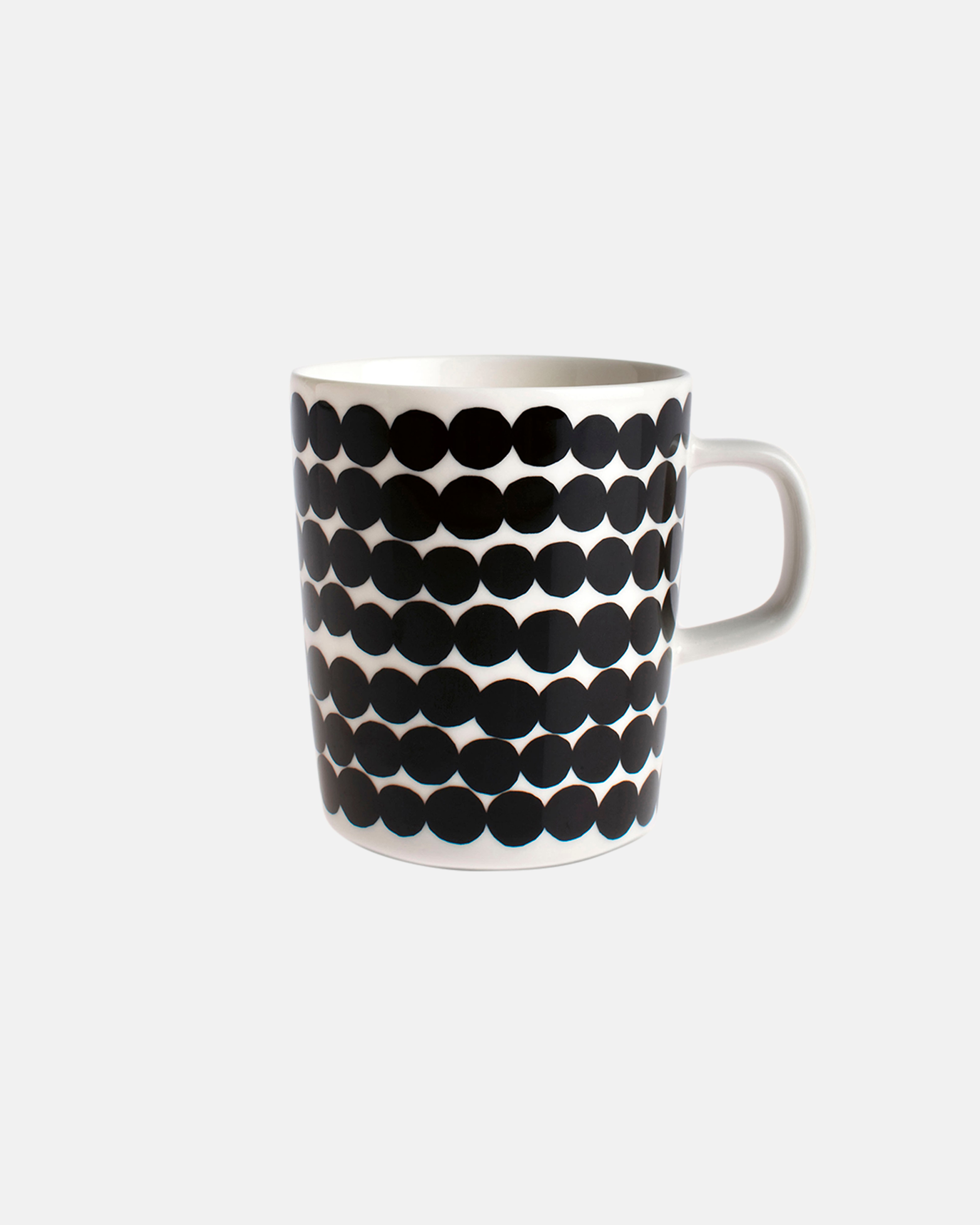 Oiva / Räsymatto, Mug 2,5 dl, white,black,