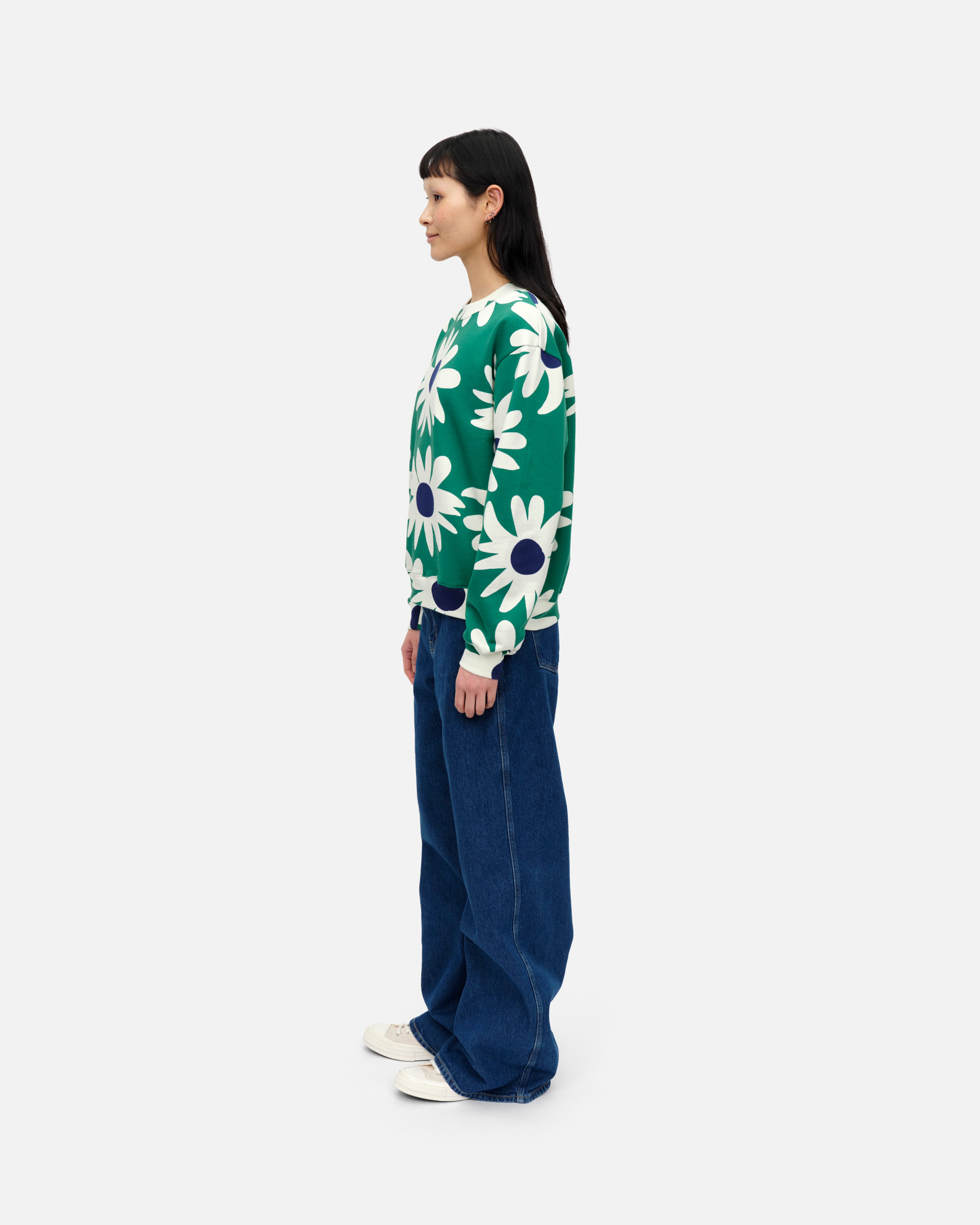 Lieko Rakastaa ei rakasta, Sweatshirt, green, dark blue, off white,