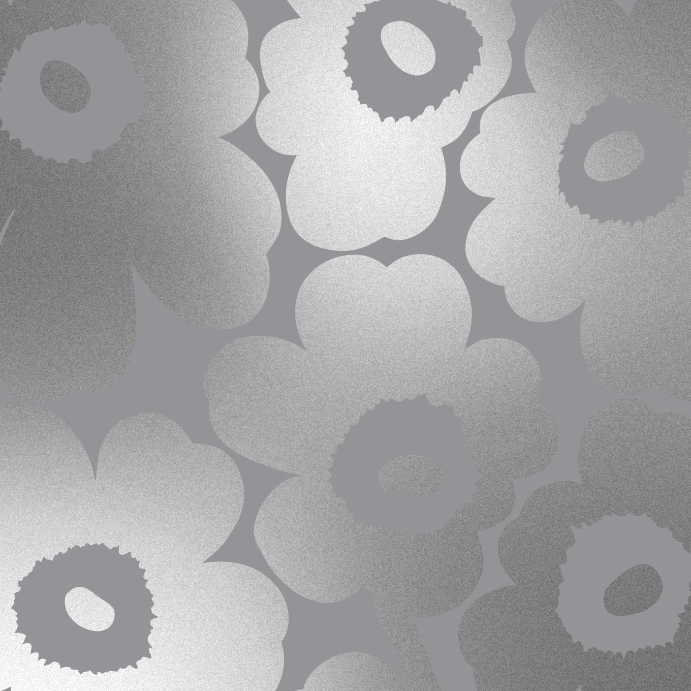 Silver and grey Unikko pattern
