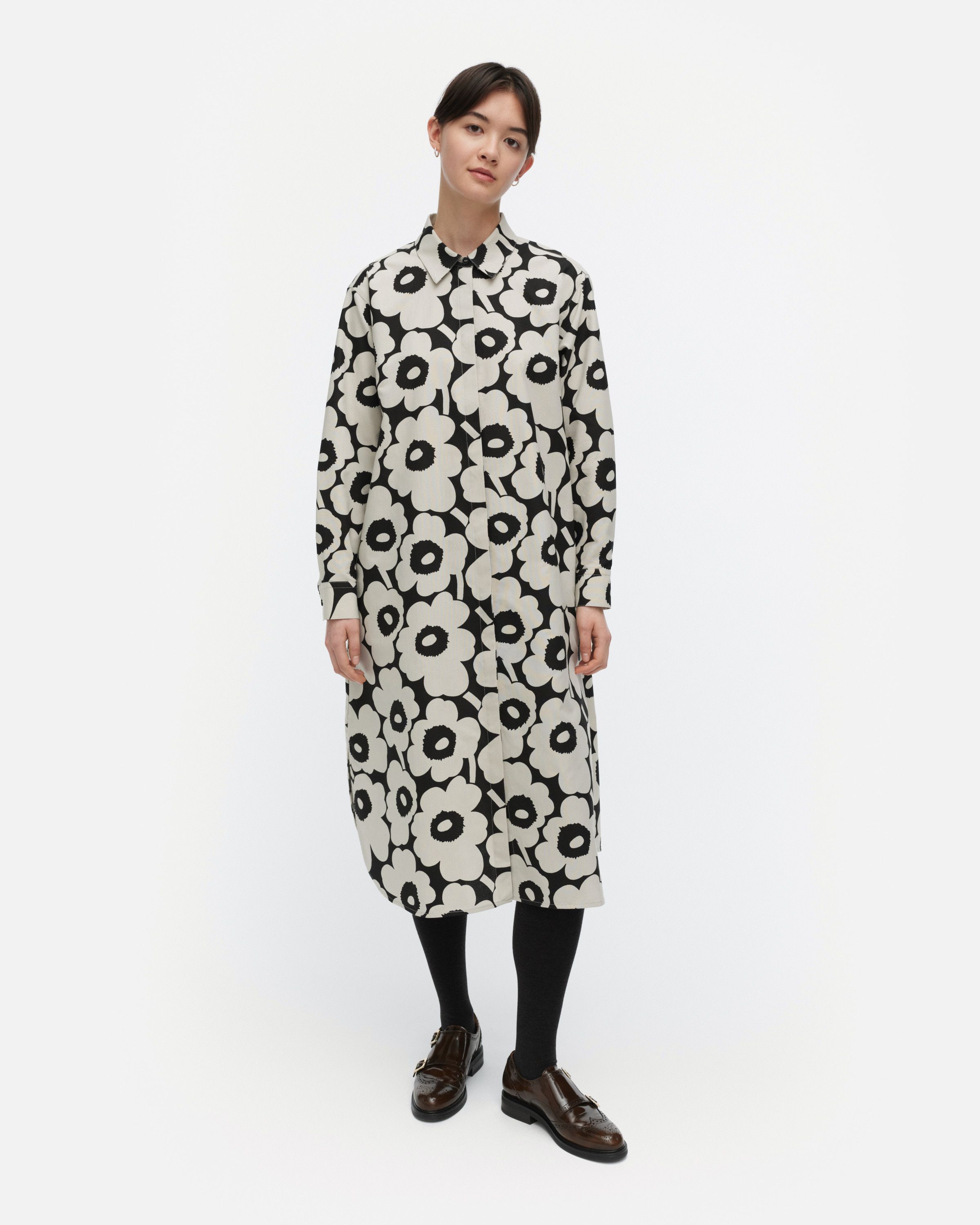marimekko runoelma unikko shirt dress Runoelma Unikko Dress