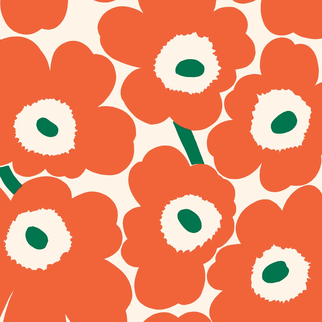 Wallpapers - Samsung x Marimekko - orange Unikko