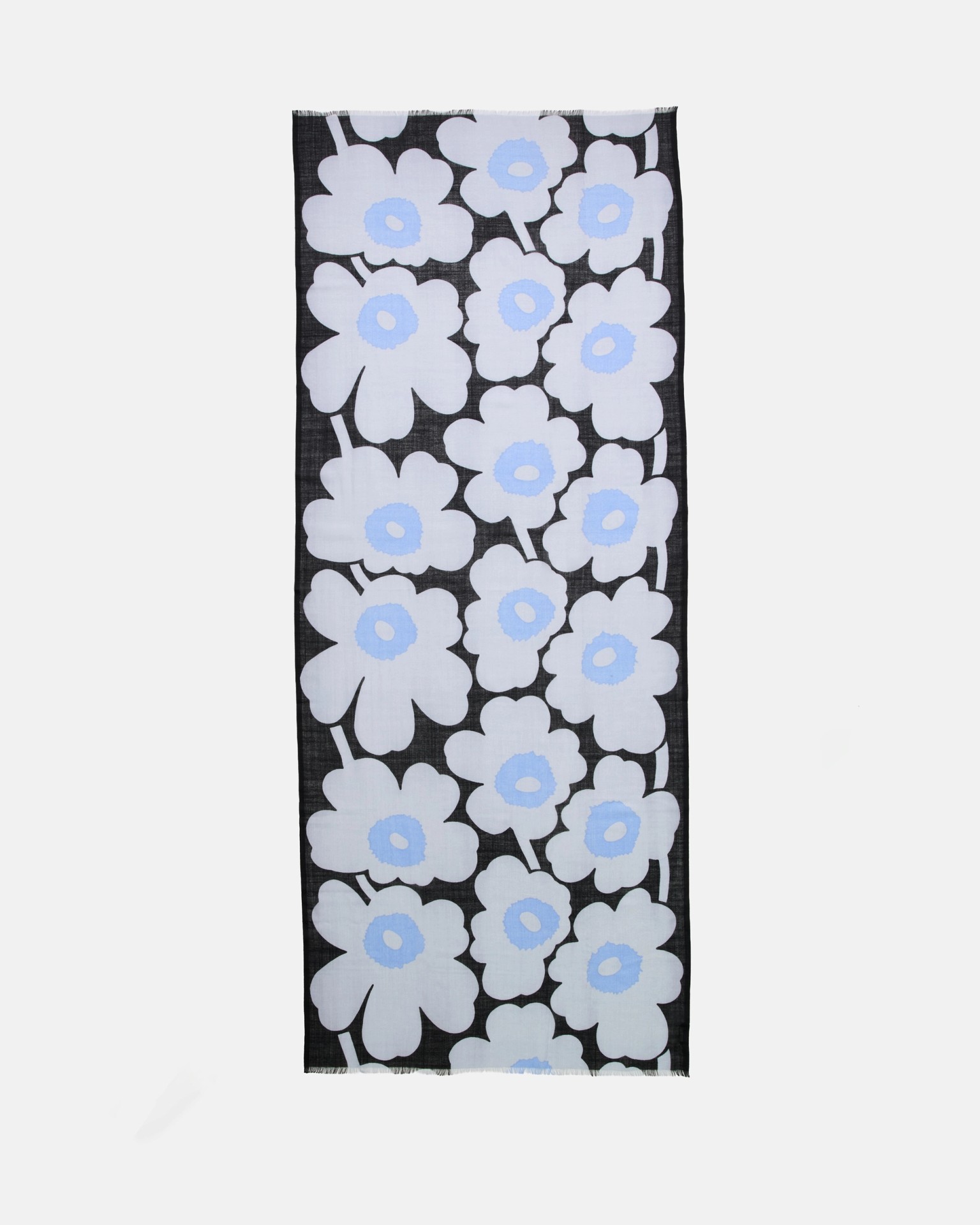 Fiore Unikko, Scarf, light blue, blue, black,