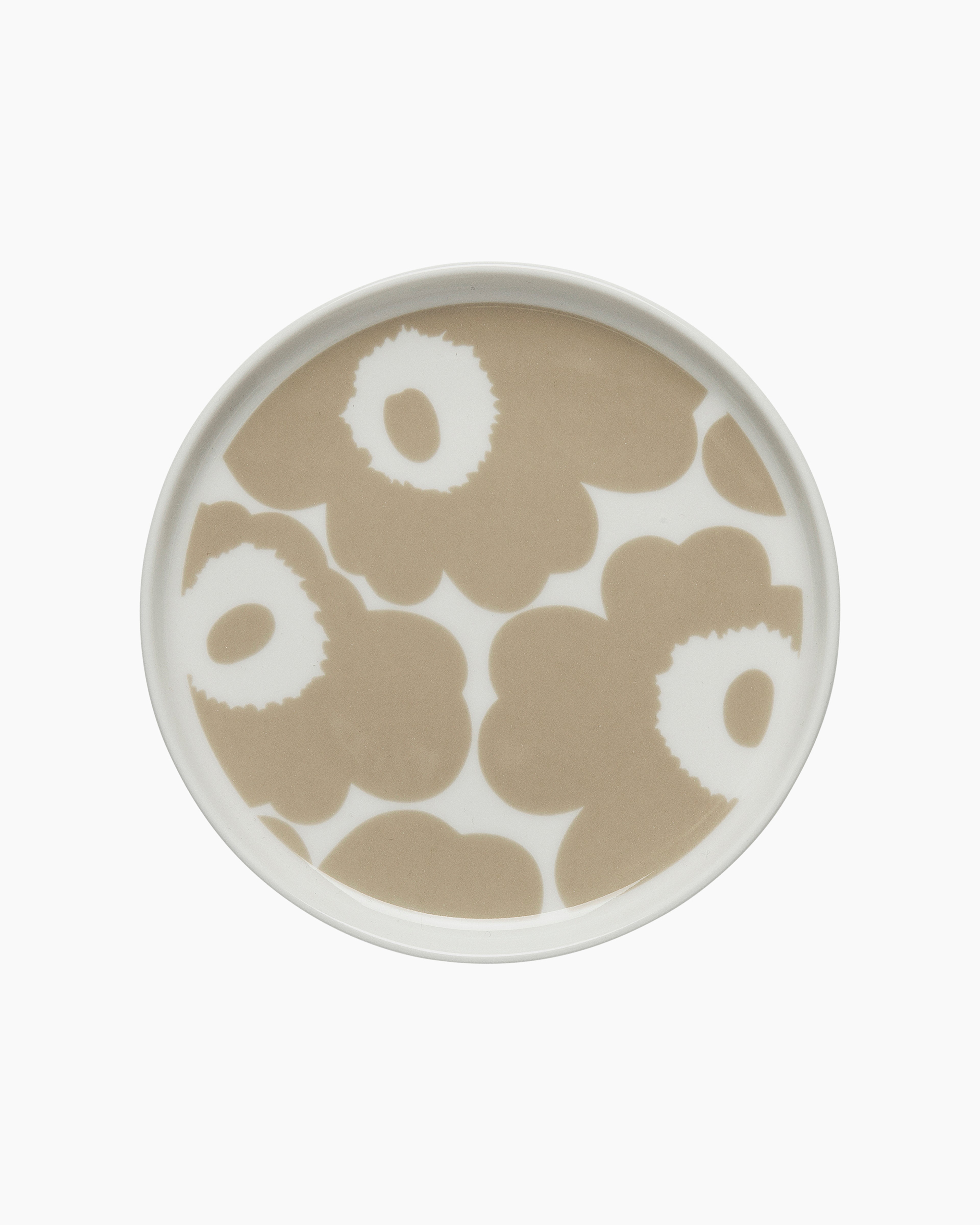 Unikko, Small plate, white,beige,