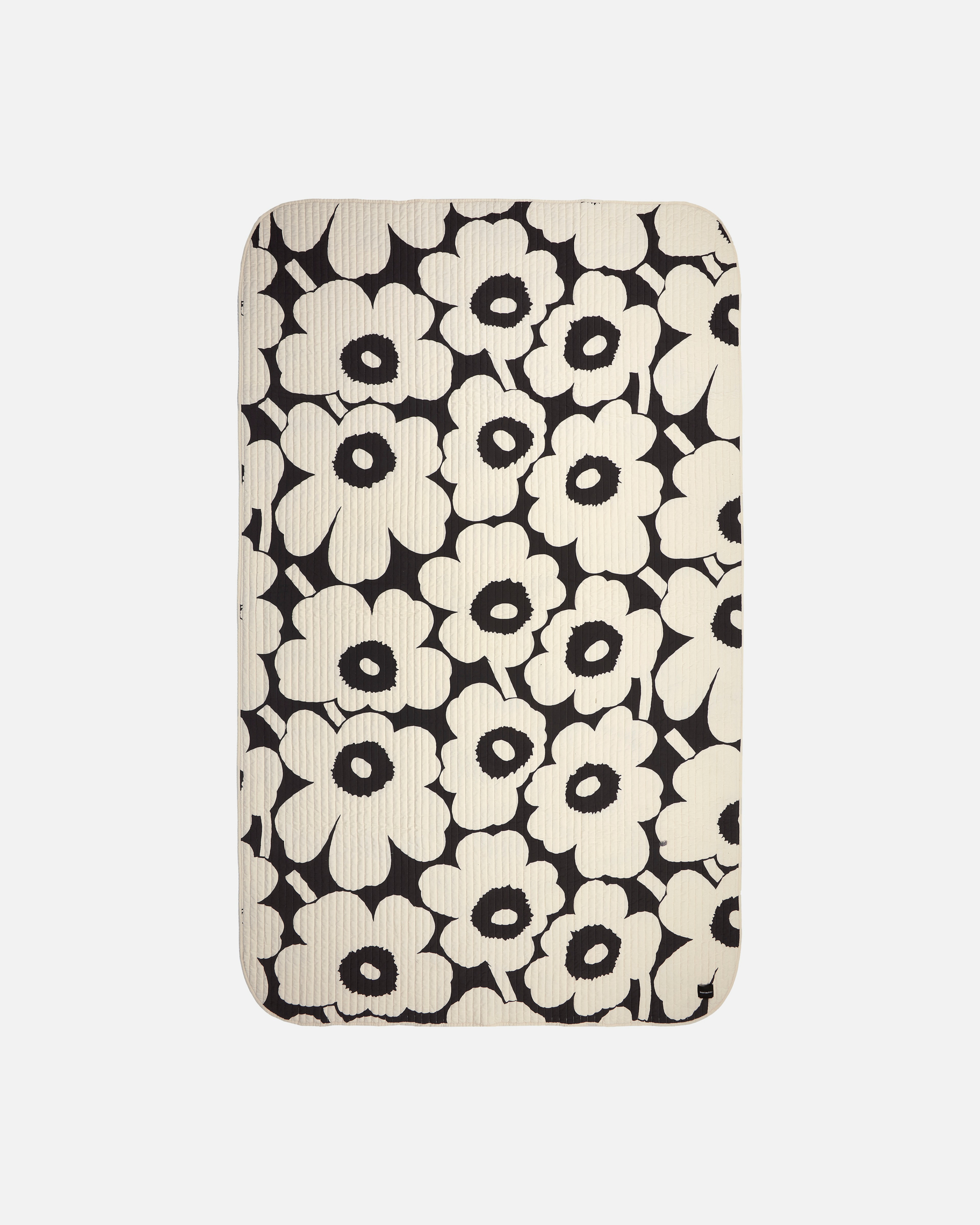 Unikko, Bedspread 160 x 260 cm, charcoal, off white,