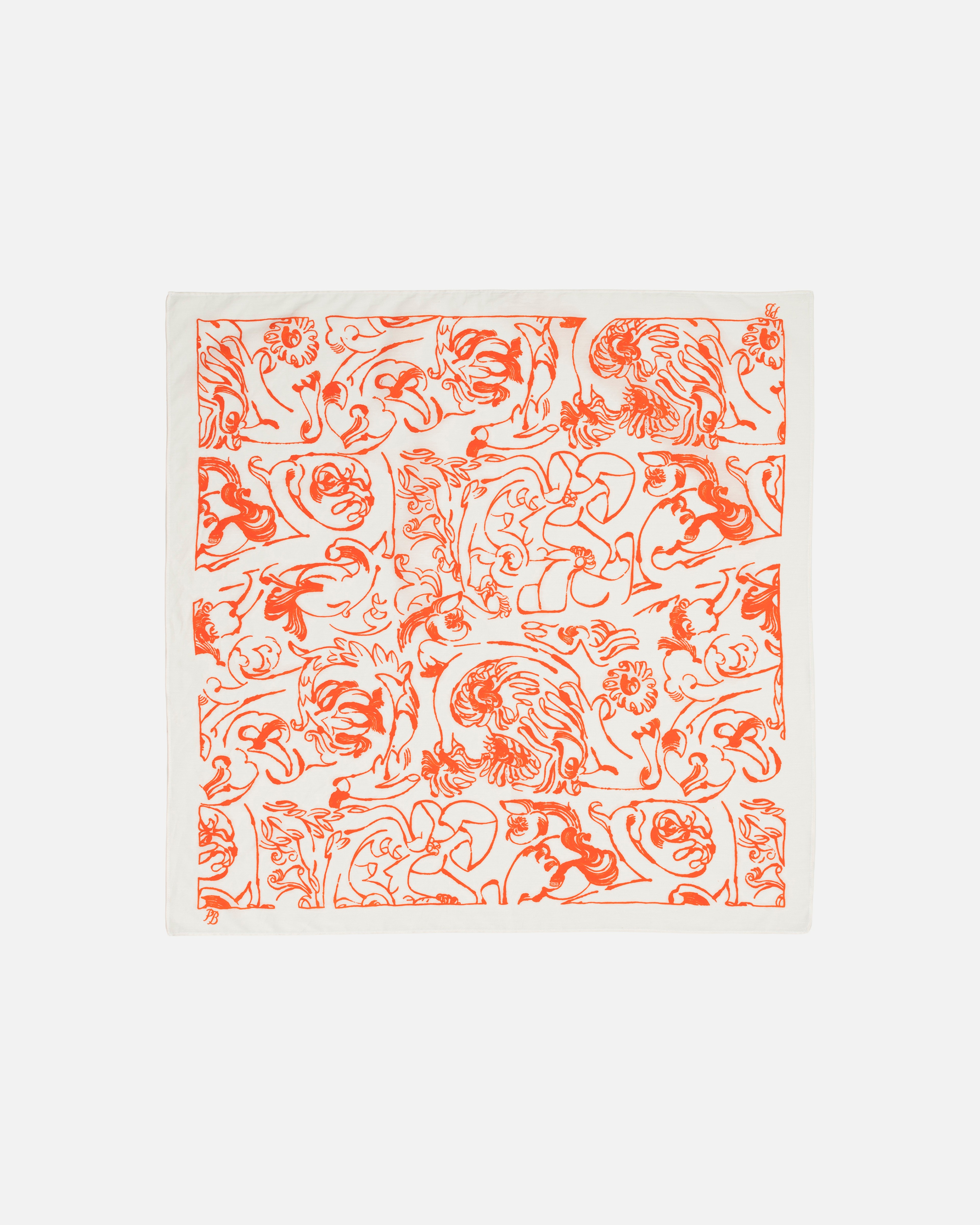 Lieriö Cactis, Scarf, white, orange,