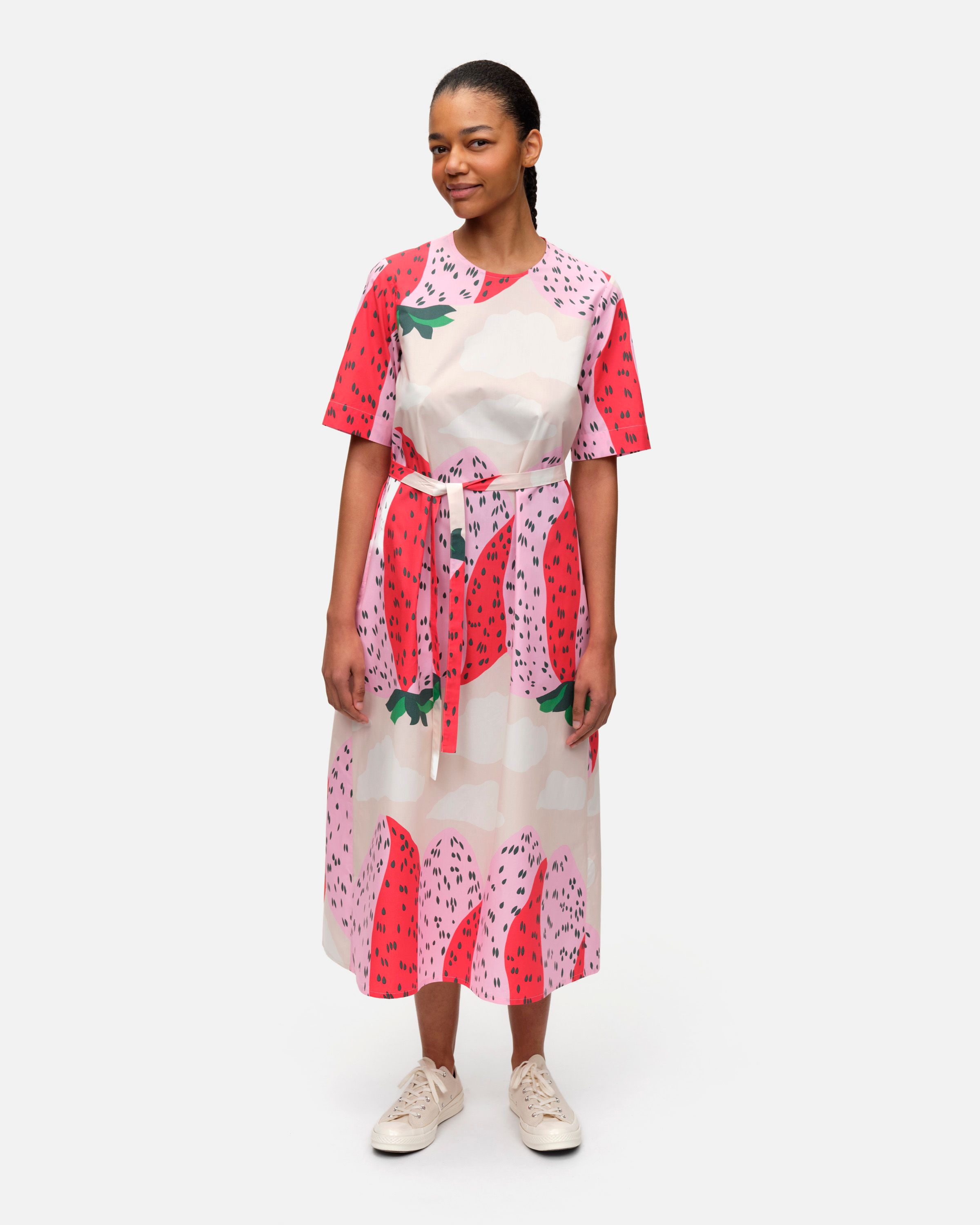 Kotelo Mansikkavuoret cotton poplin dress | Marimekko