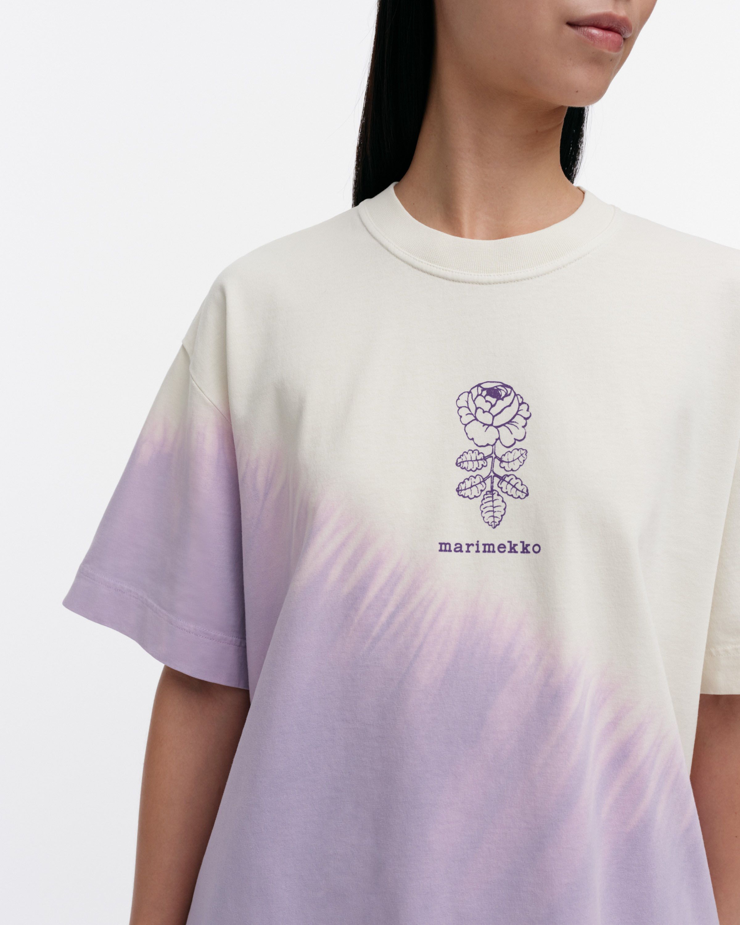 マリメッコVeisto Vihkiruusu Placement Tシャツ Marimekko Veisto Vihkiruusu Placement Kioski T-shirt