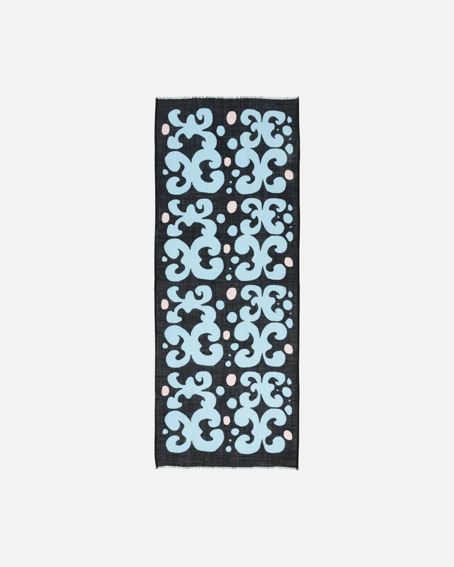 Fiore Keidas, Scarf, light blue, black, light pink,