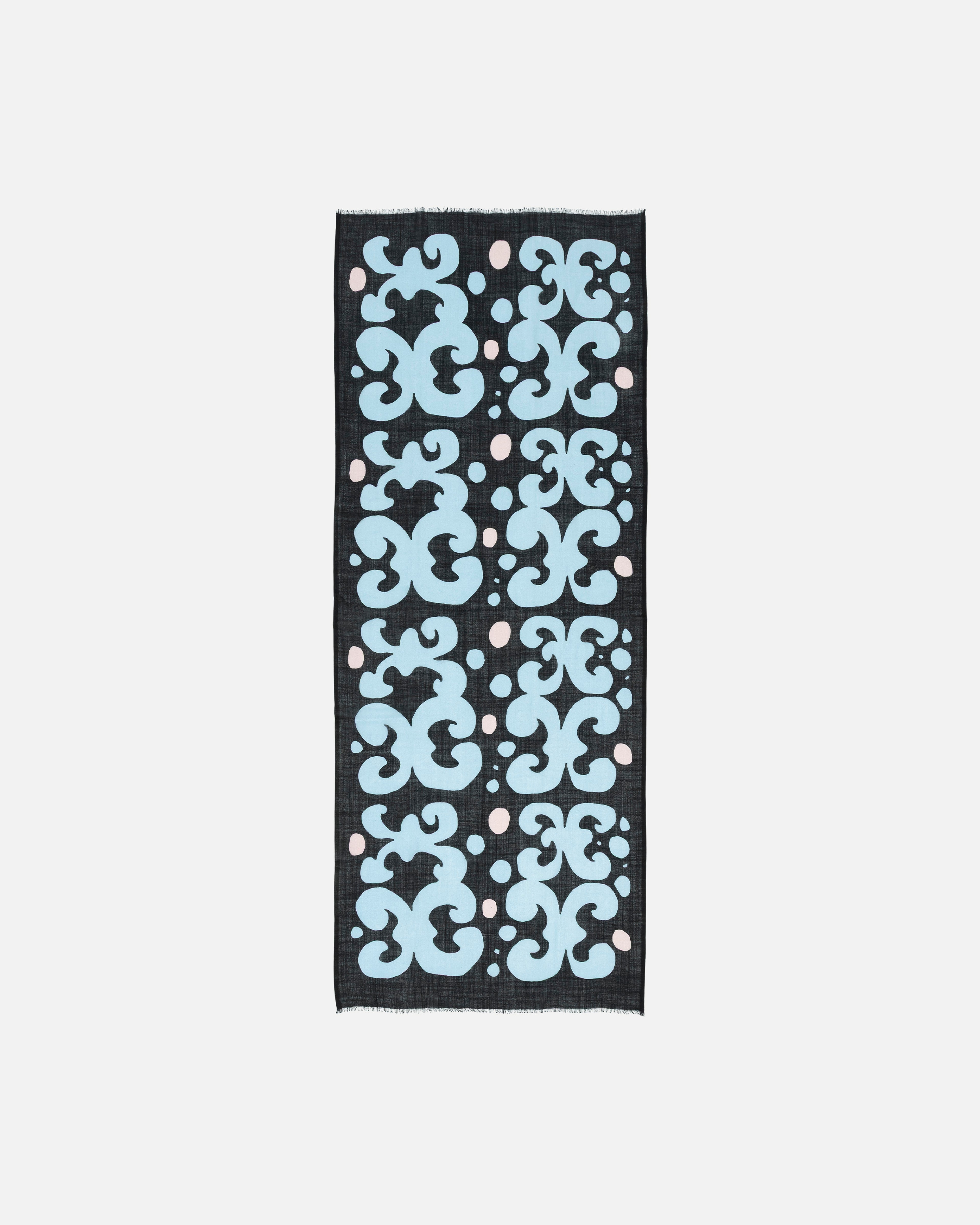 Fiore Keidas, Scarf, light blue, black, light pink,