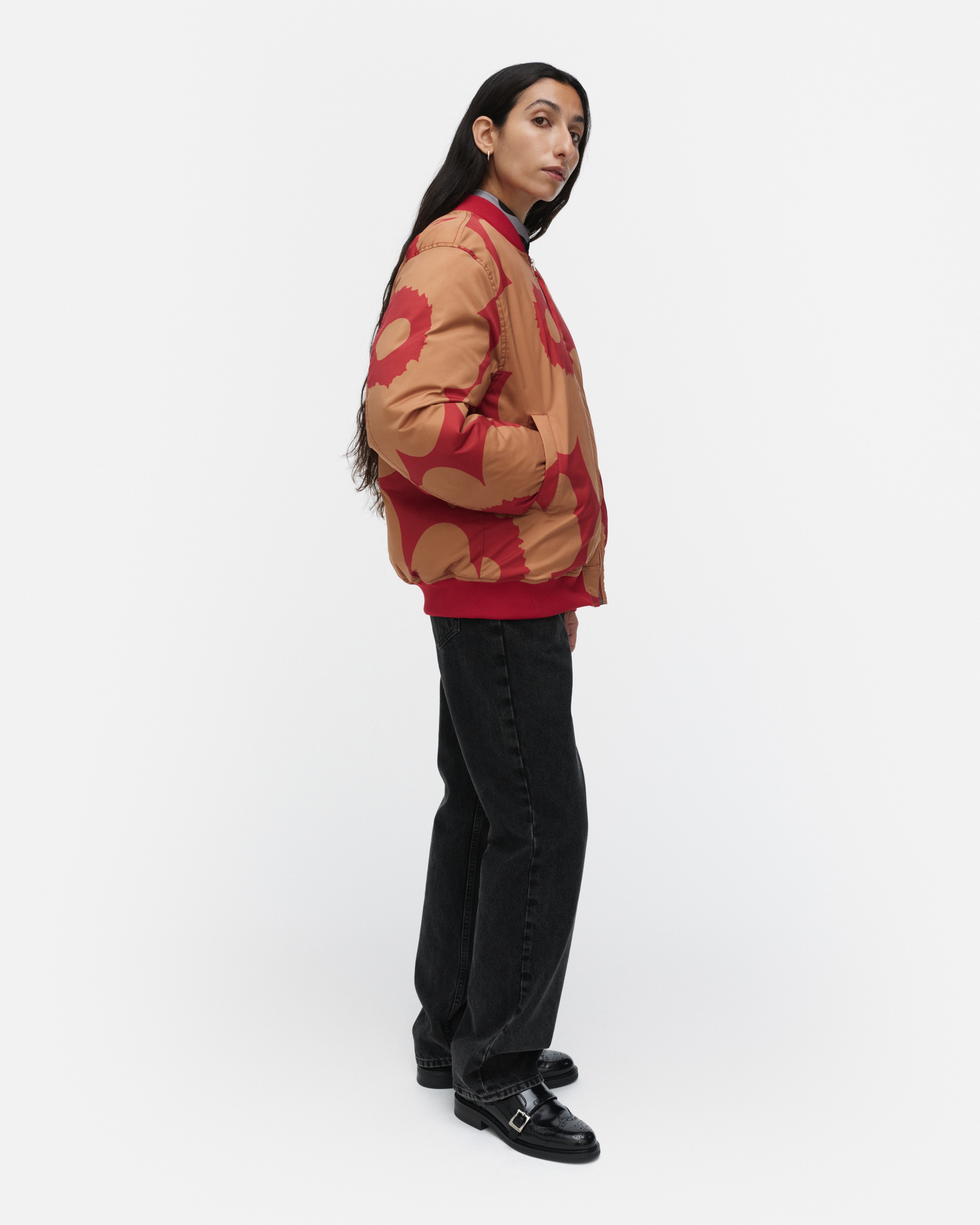 Blossa Unikko, Padded coat, red, brown,