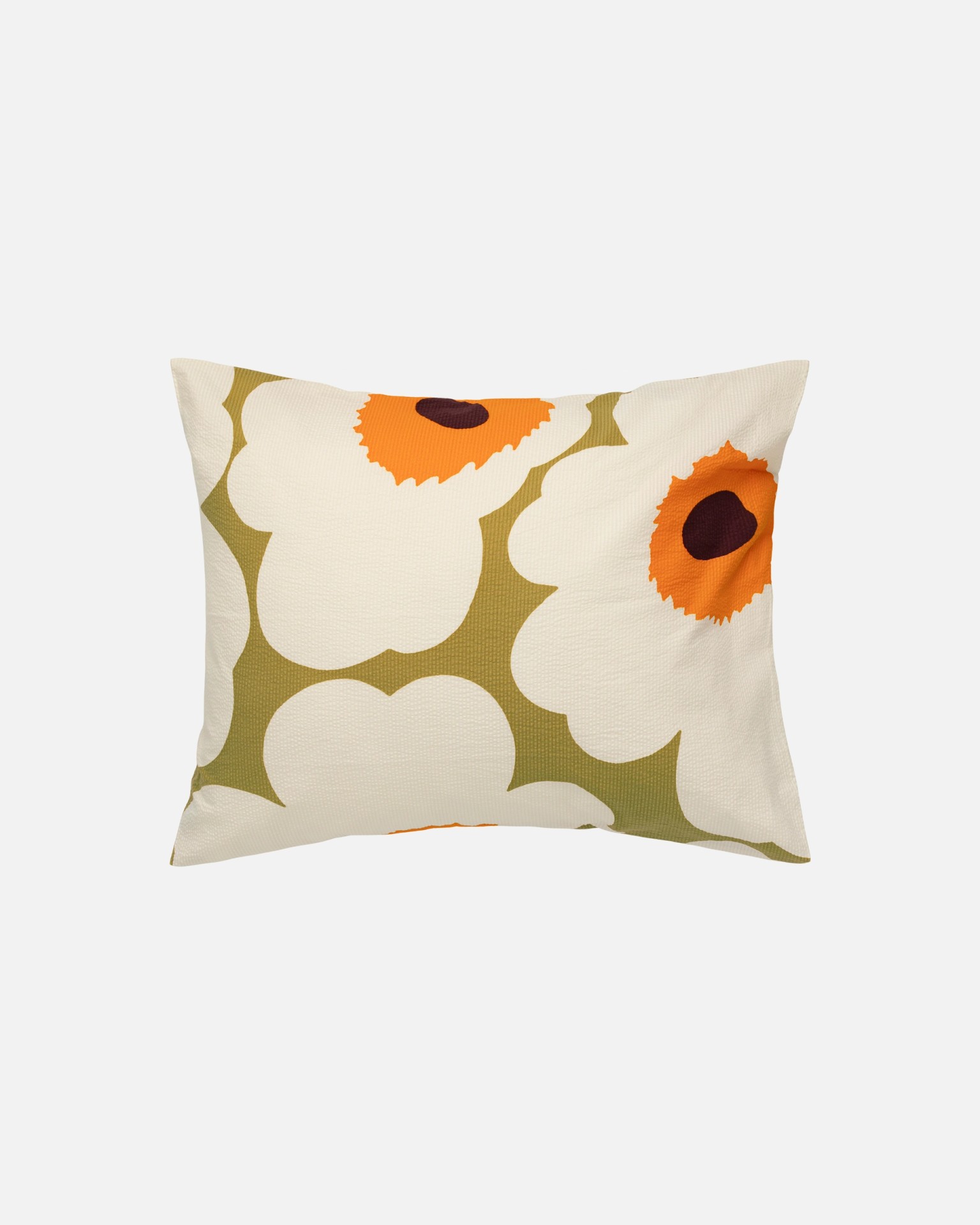 Unikko, Taie d’oreiller 50 x 60 cm, caramel, crème, orange intense,