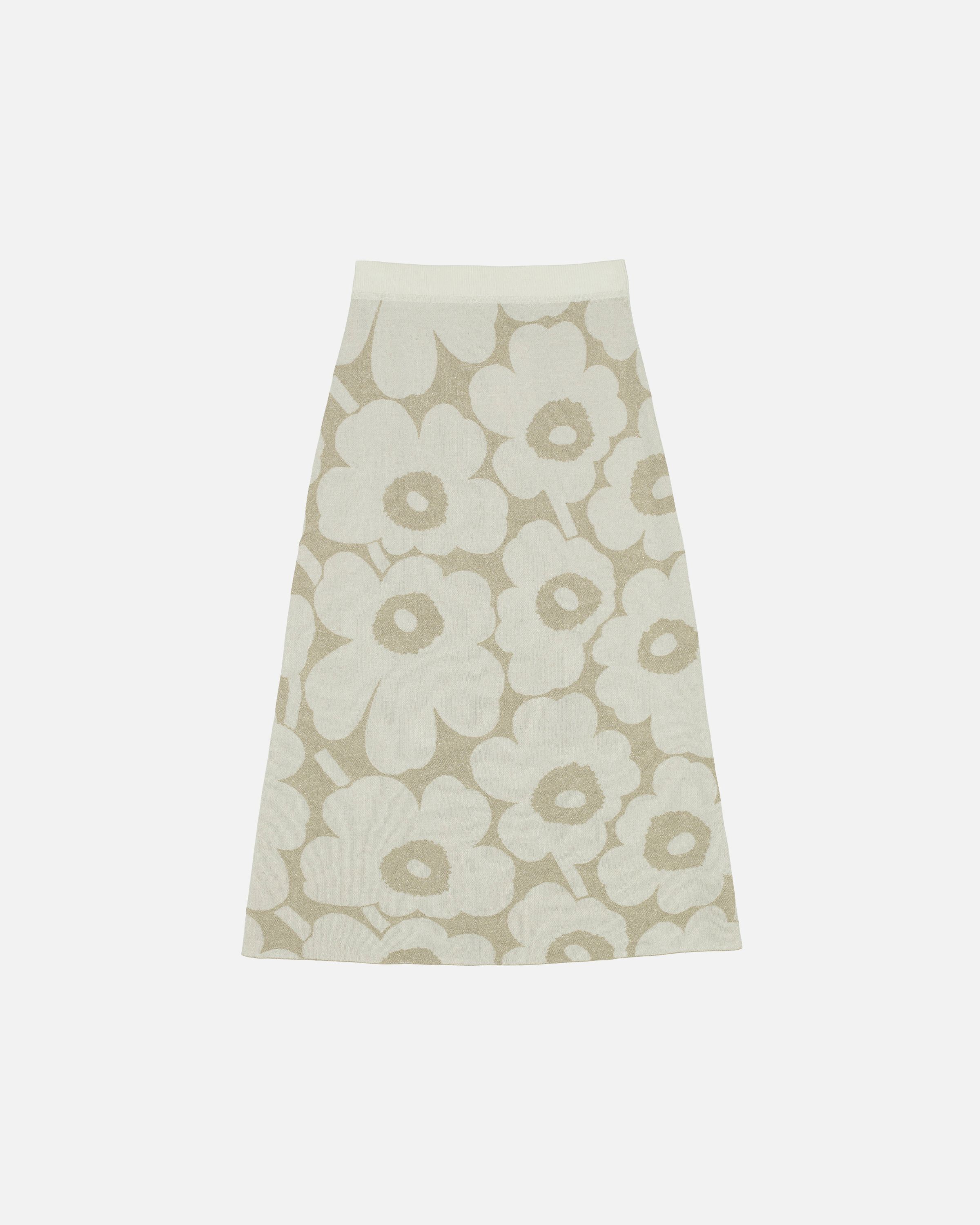 【2024AW】マリメッコ/ Kvaternio Pieni Unikko ニットスカート Kvaternio Pieni Unikko Ii Cotton linen knitted skirt | Marimekko