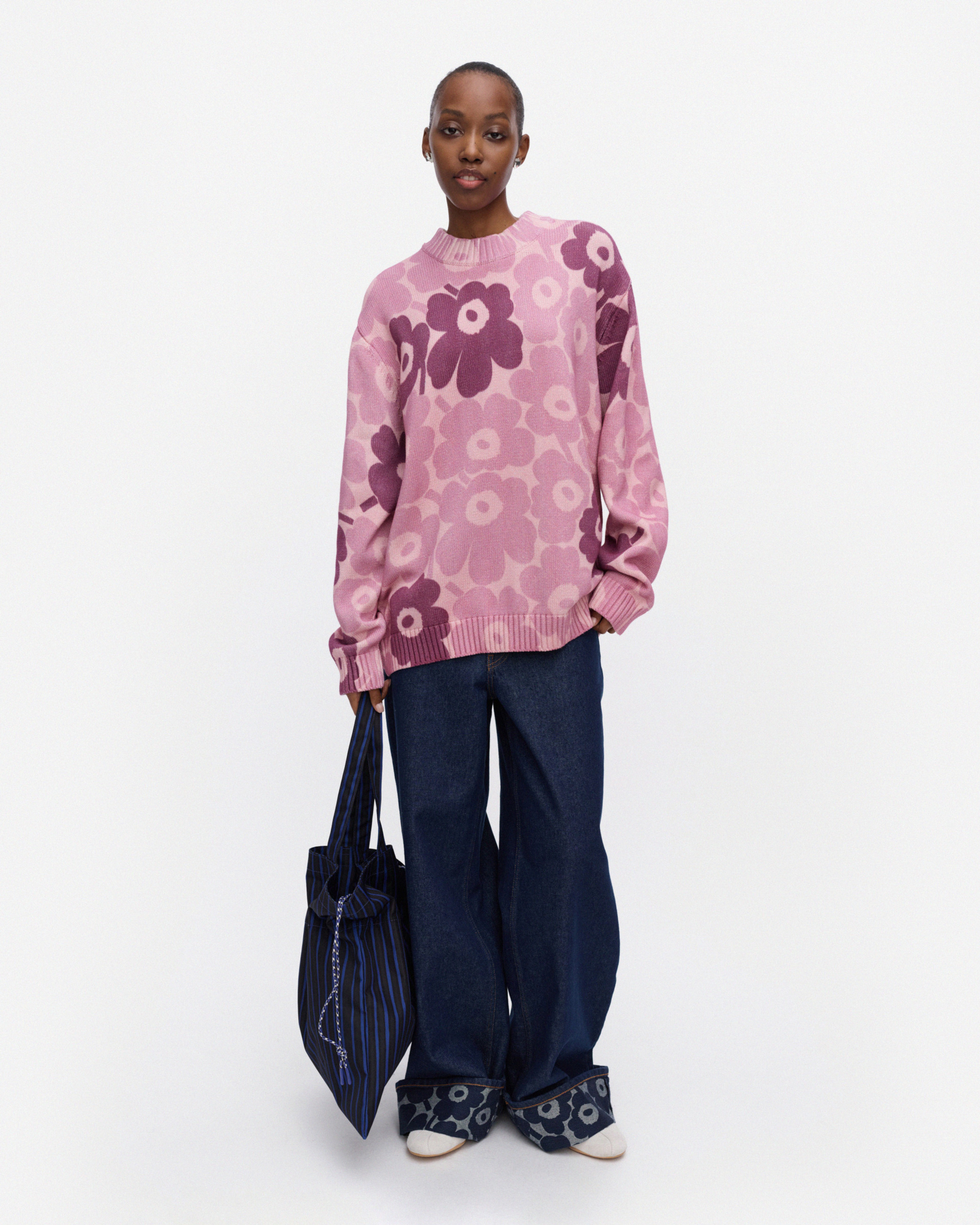 Puuteri Unikko, Pull Kioski en maille, rose clair, rose, rose foncé,
