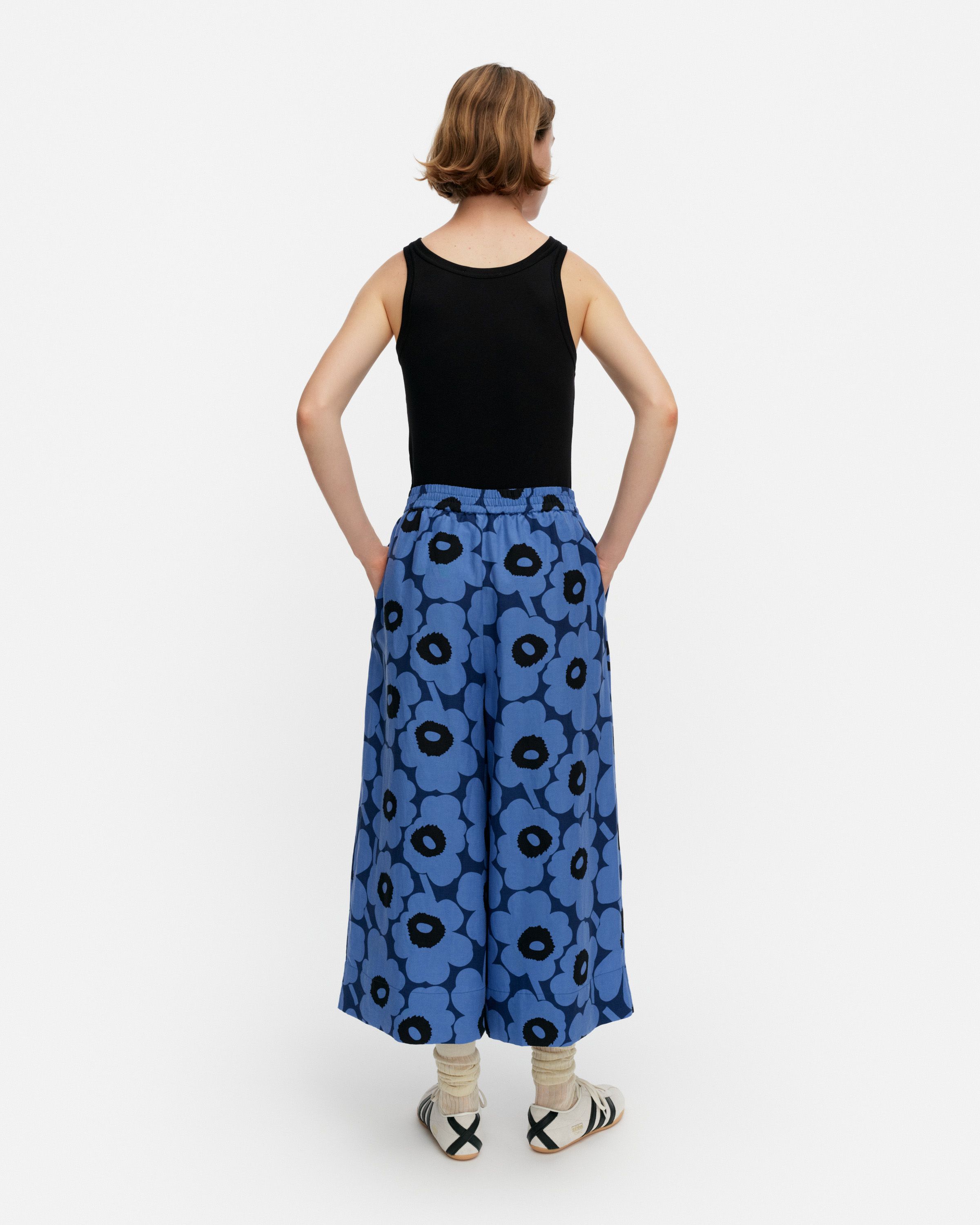 24年♡美品✨マリメッコ Unikko / Myy skirt ネイビー M Myy Unikko skirt | Marimekko