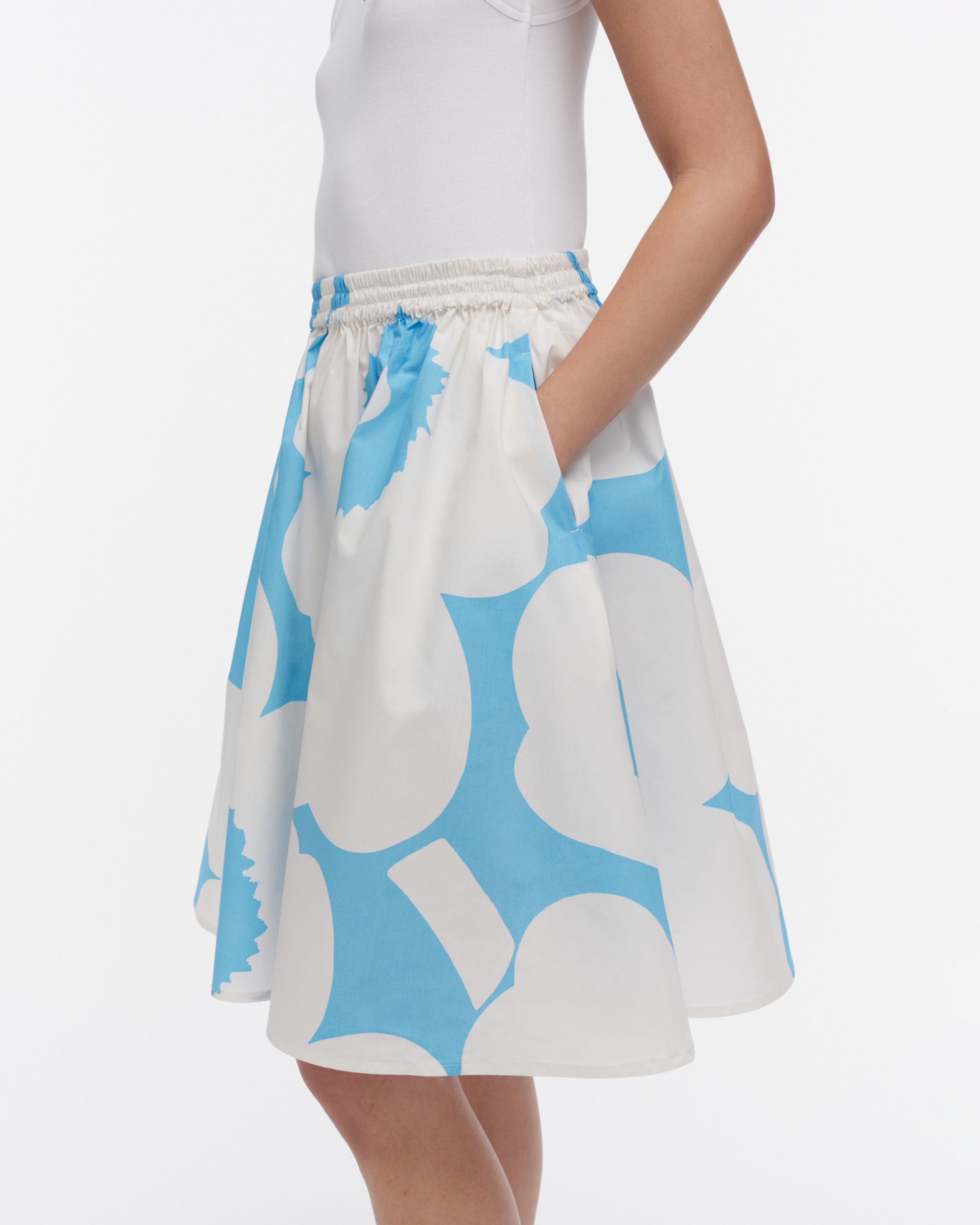 Poiminnot Unikko, Skirt, blue, off white,