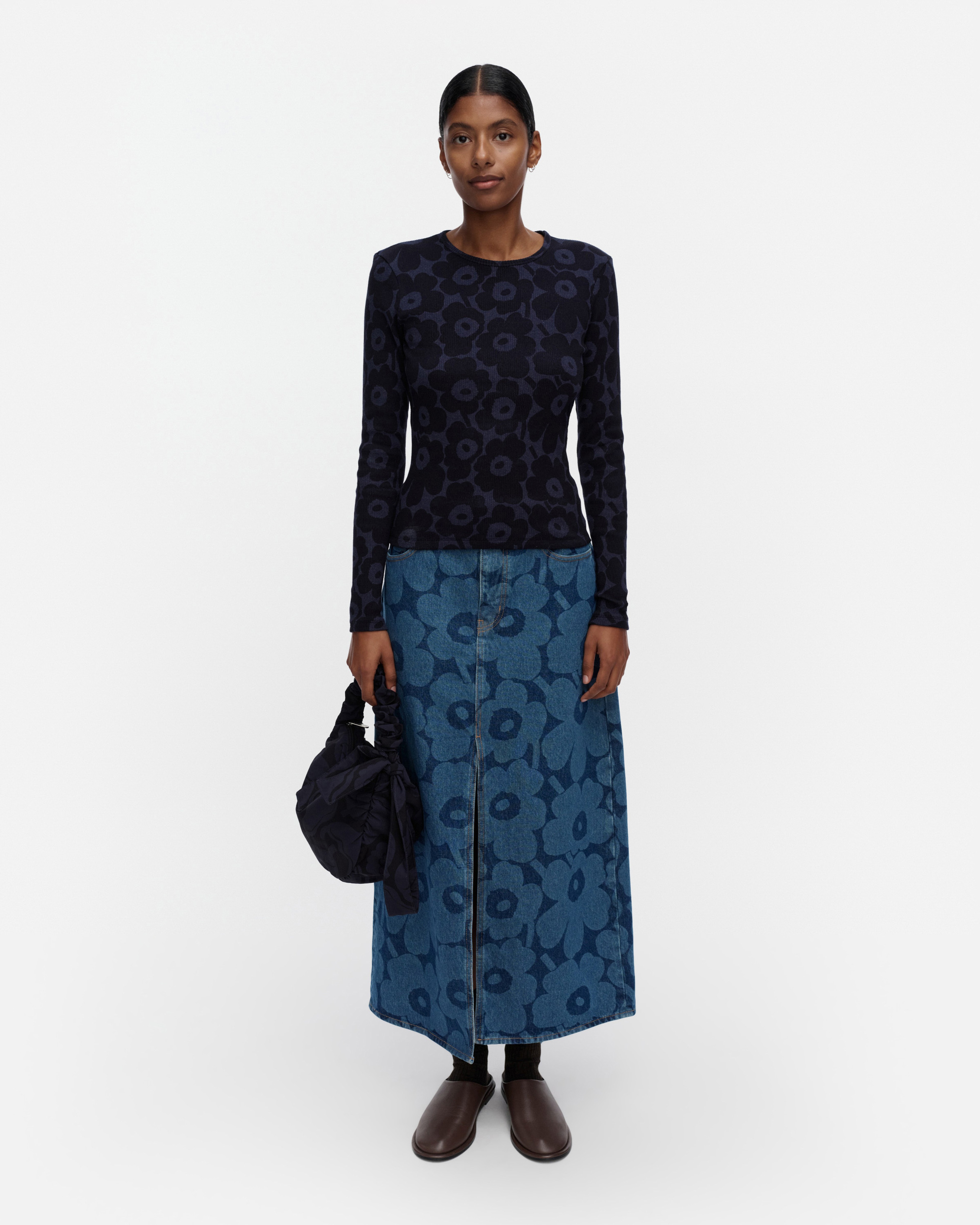 Vaihde Unikko, Rib jersey shirt, dark blue, black,