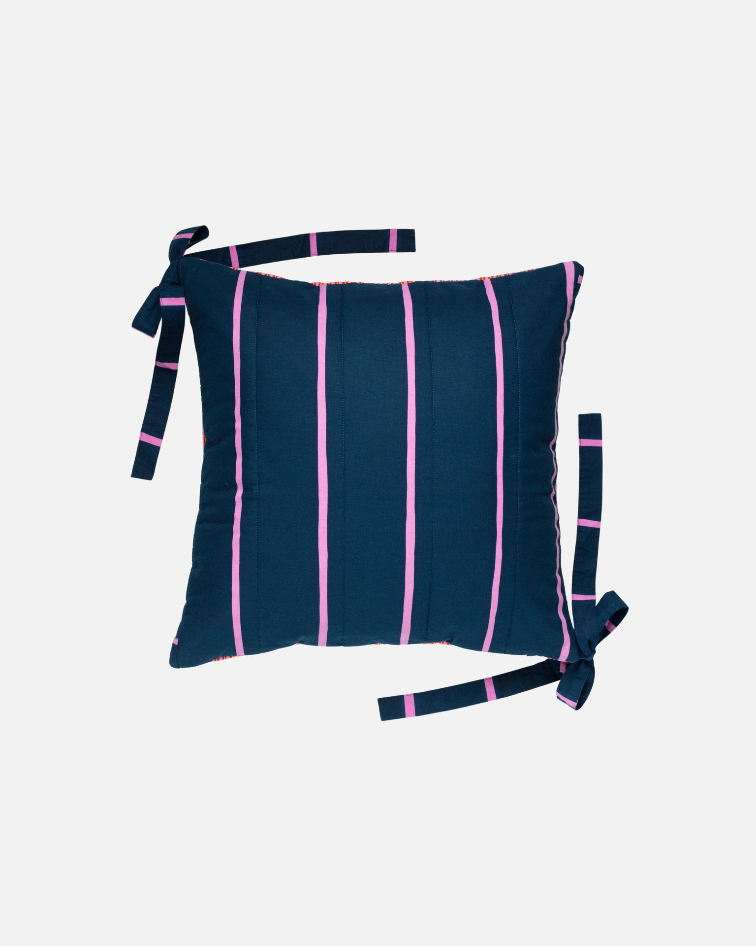 Puhveli / Rastas / Laila Gohar for Marimekko, Pillow case, pink, yellow, red; dark blue,