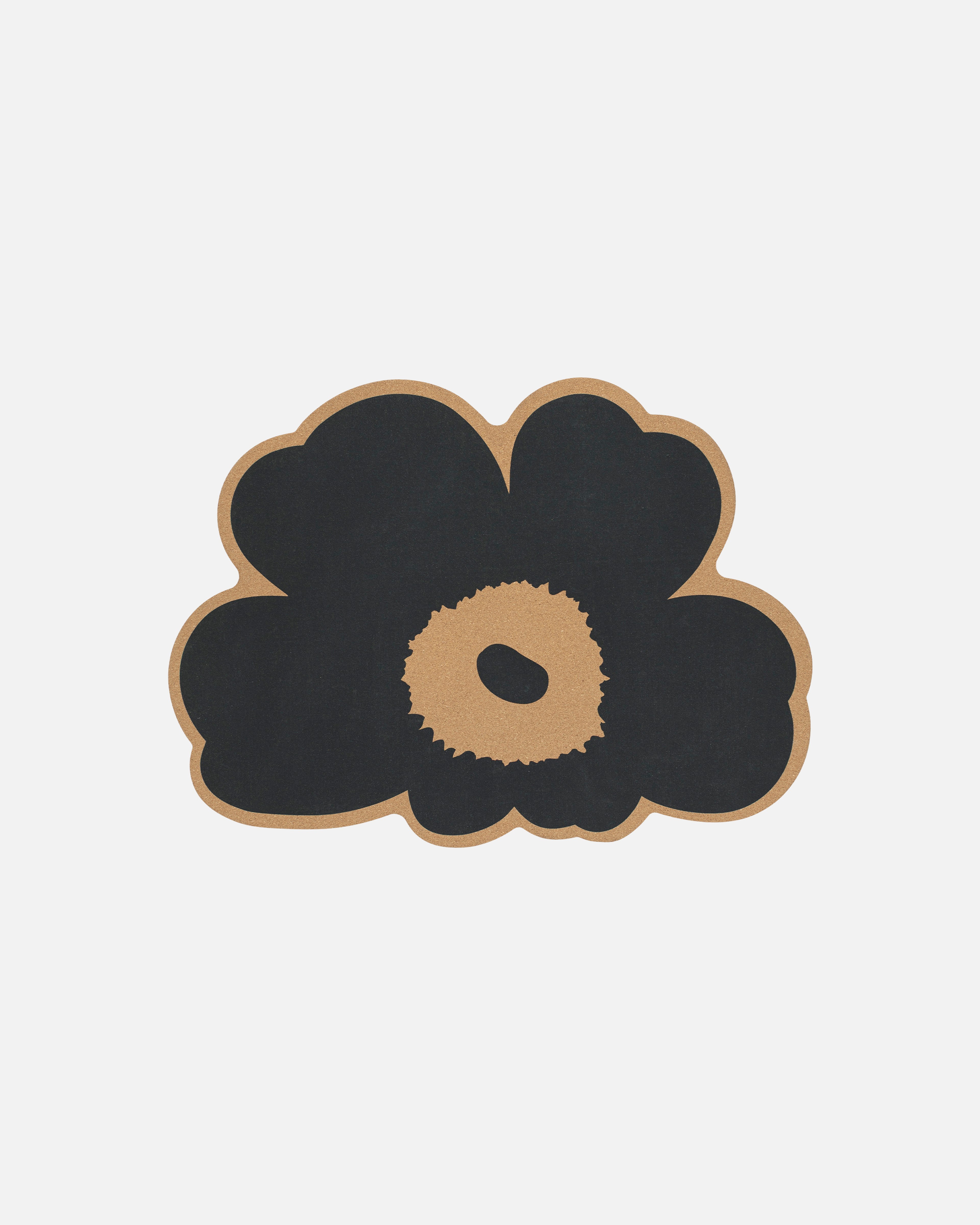 Unikko, Cork place mat 45x35 cm, cork, charcoal,