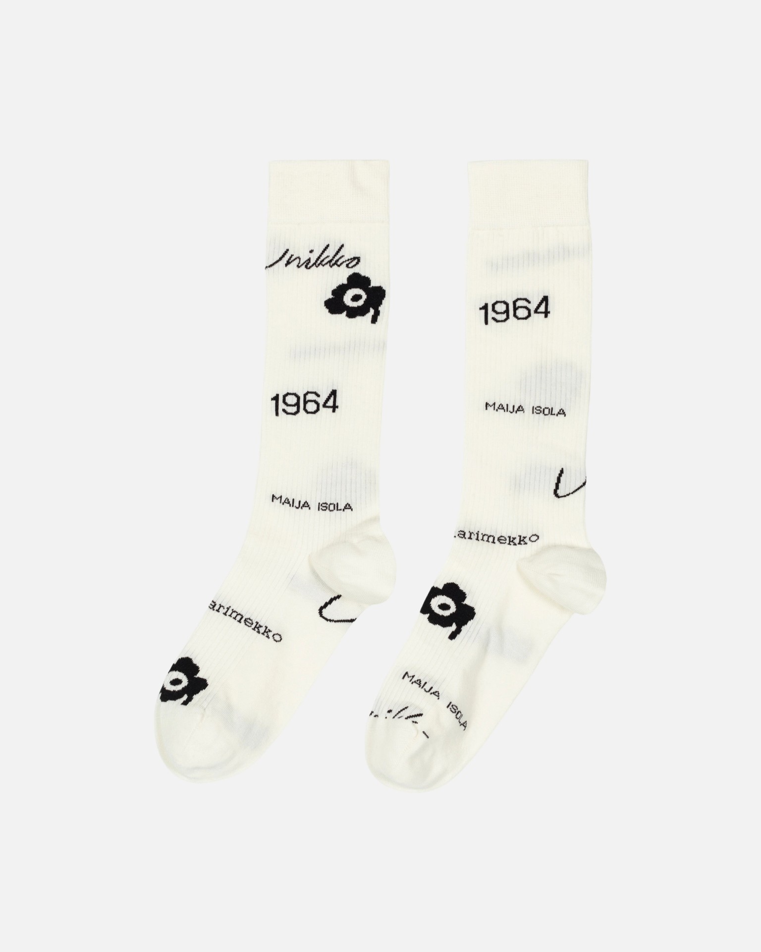 Kioski Detsku I Unikko Tribute, Socks, off white, musta,