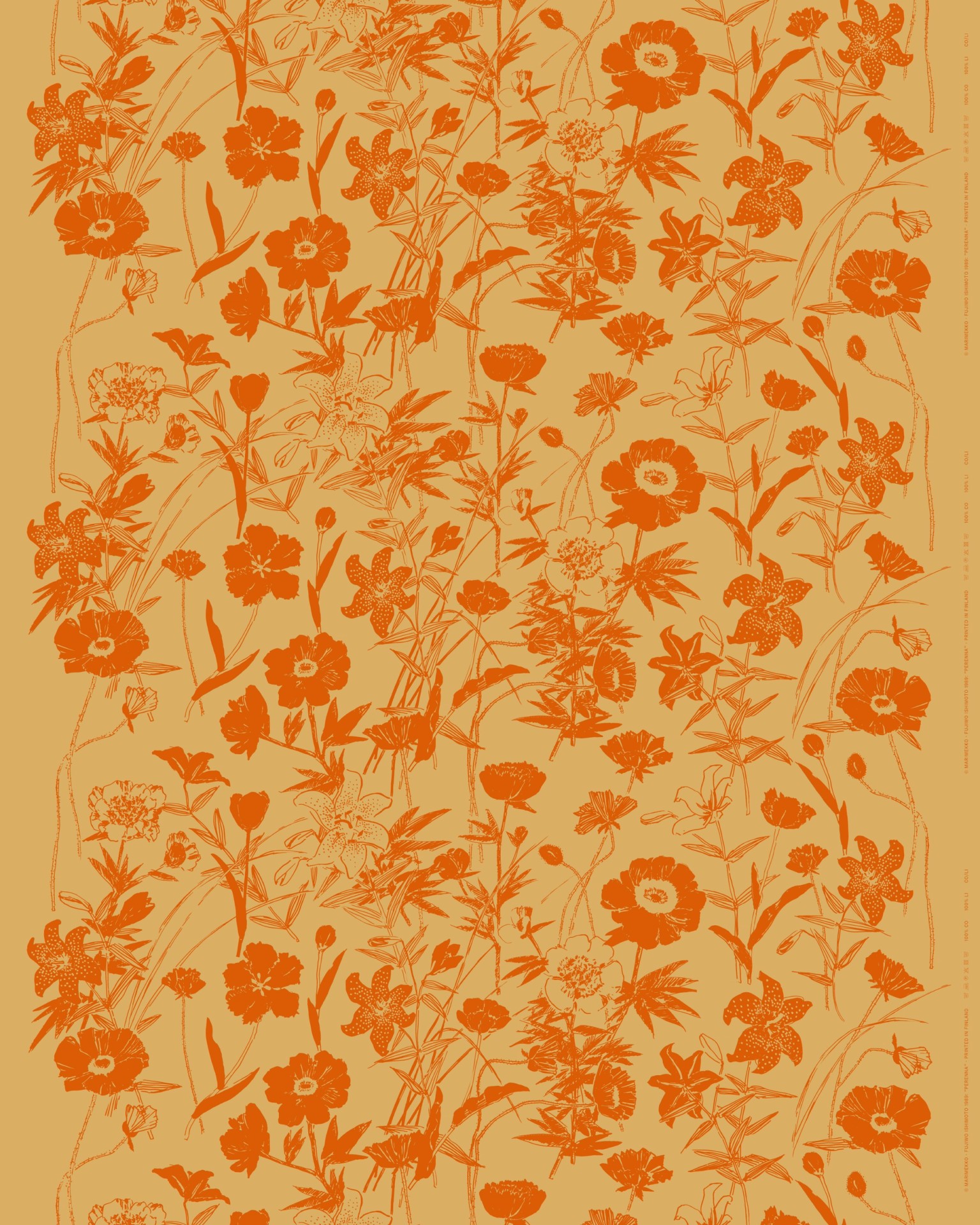 Perenna, Panama fabric, caramel, burnt orange,