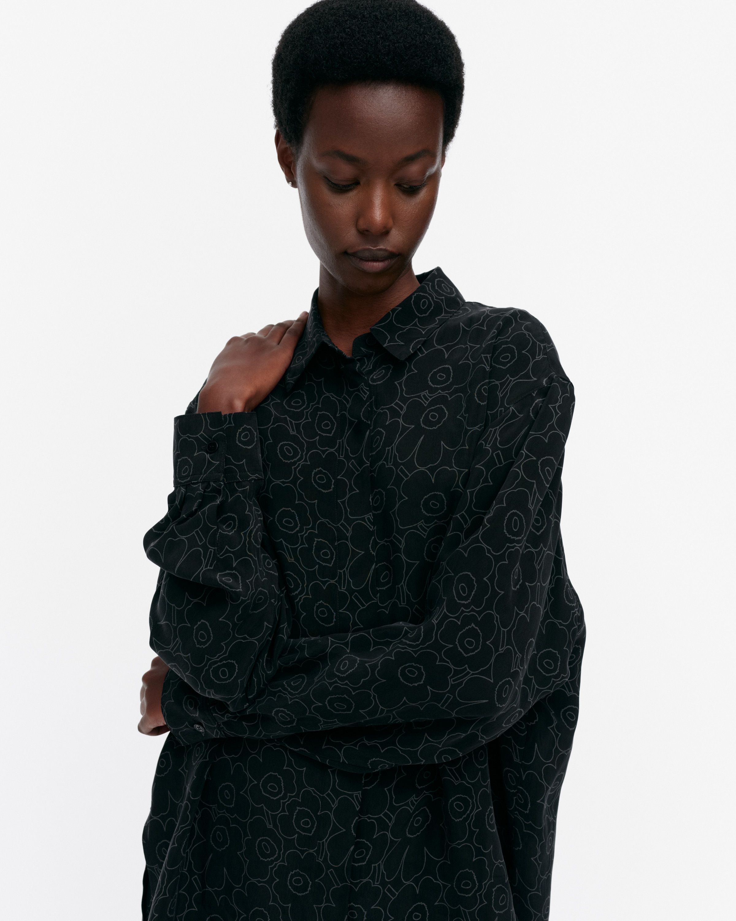 トップス marimekko Marimekko Maridenim Vaihe Unikko Denim Shirt | Anthropologie