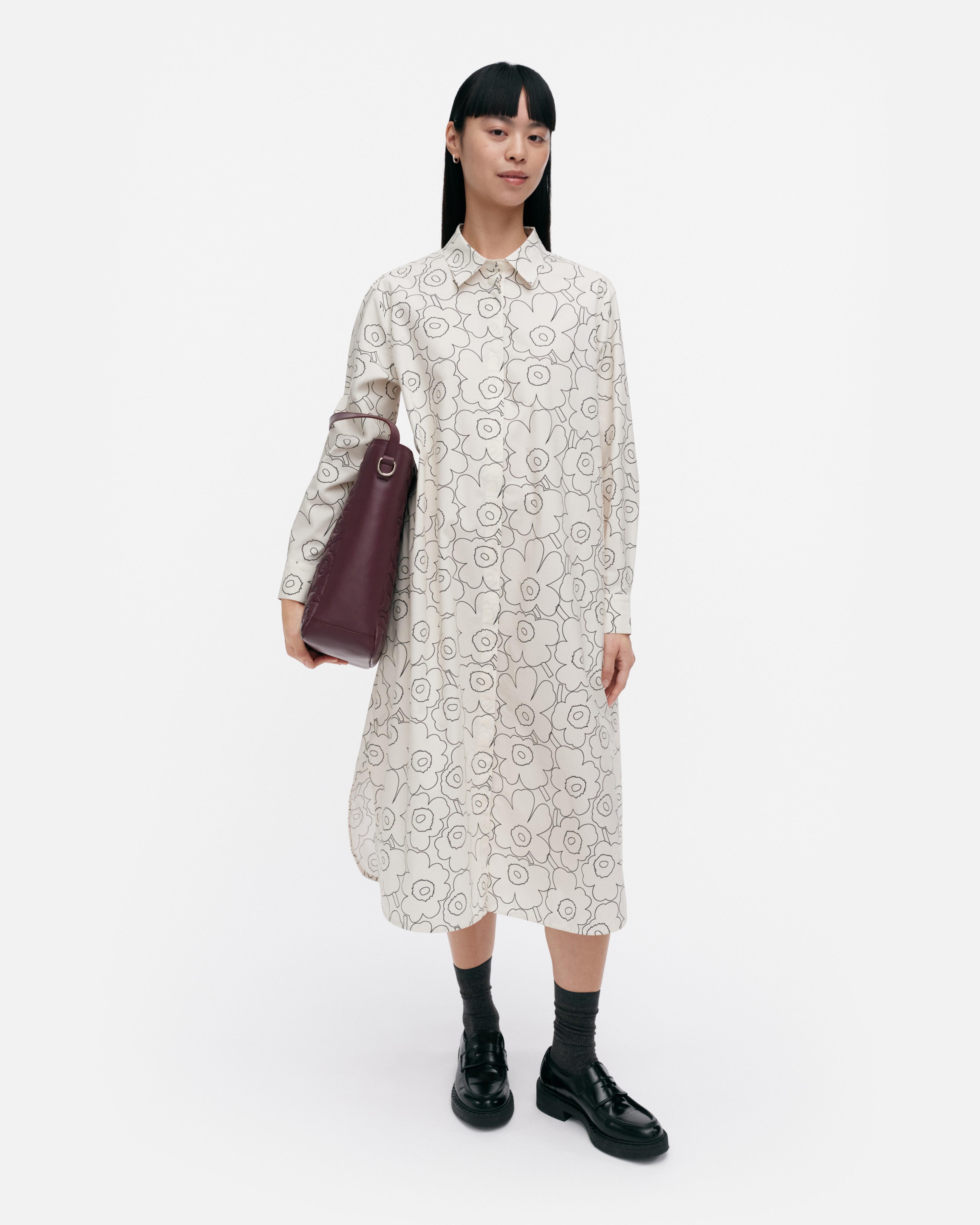 Runoelma Piirto Unikko, Dress, off white, black,