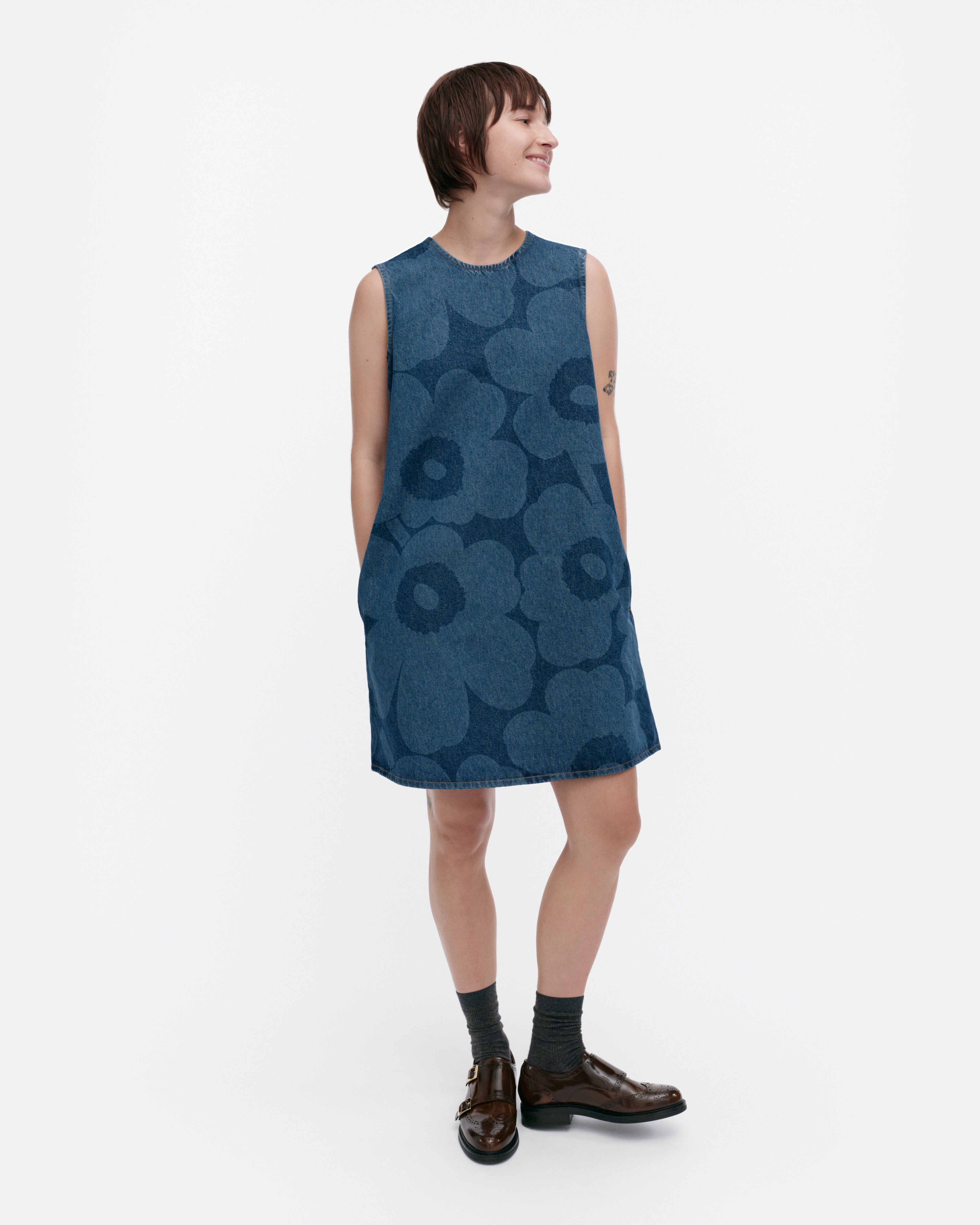Maridenim Somasti Unikko, Denim-Kleid, Mittleres Indigo,