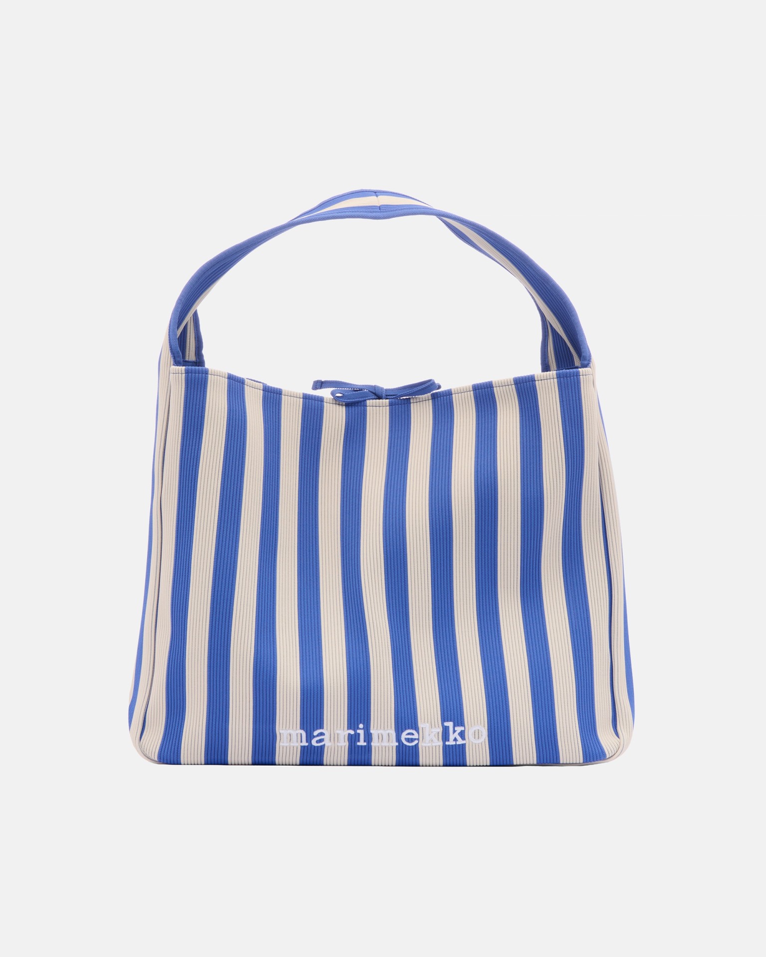 Knitted Bag Large Merirosvo, Shoulder bag, blue, off white,