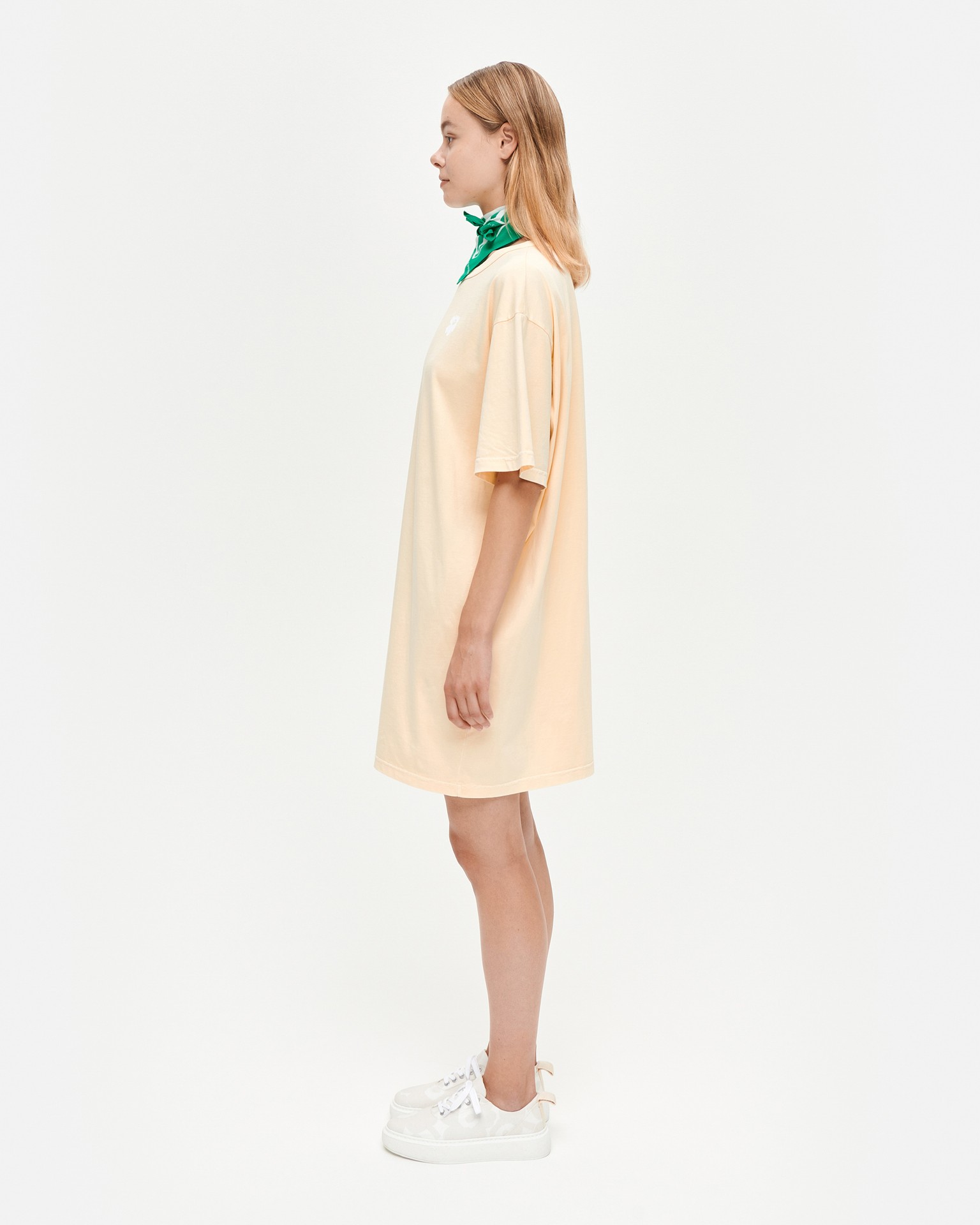 Estrid Unikko Placement, Jersey dress, light yellow, off white,