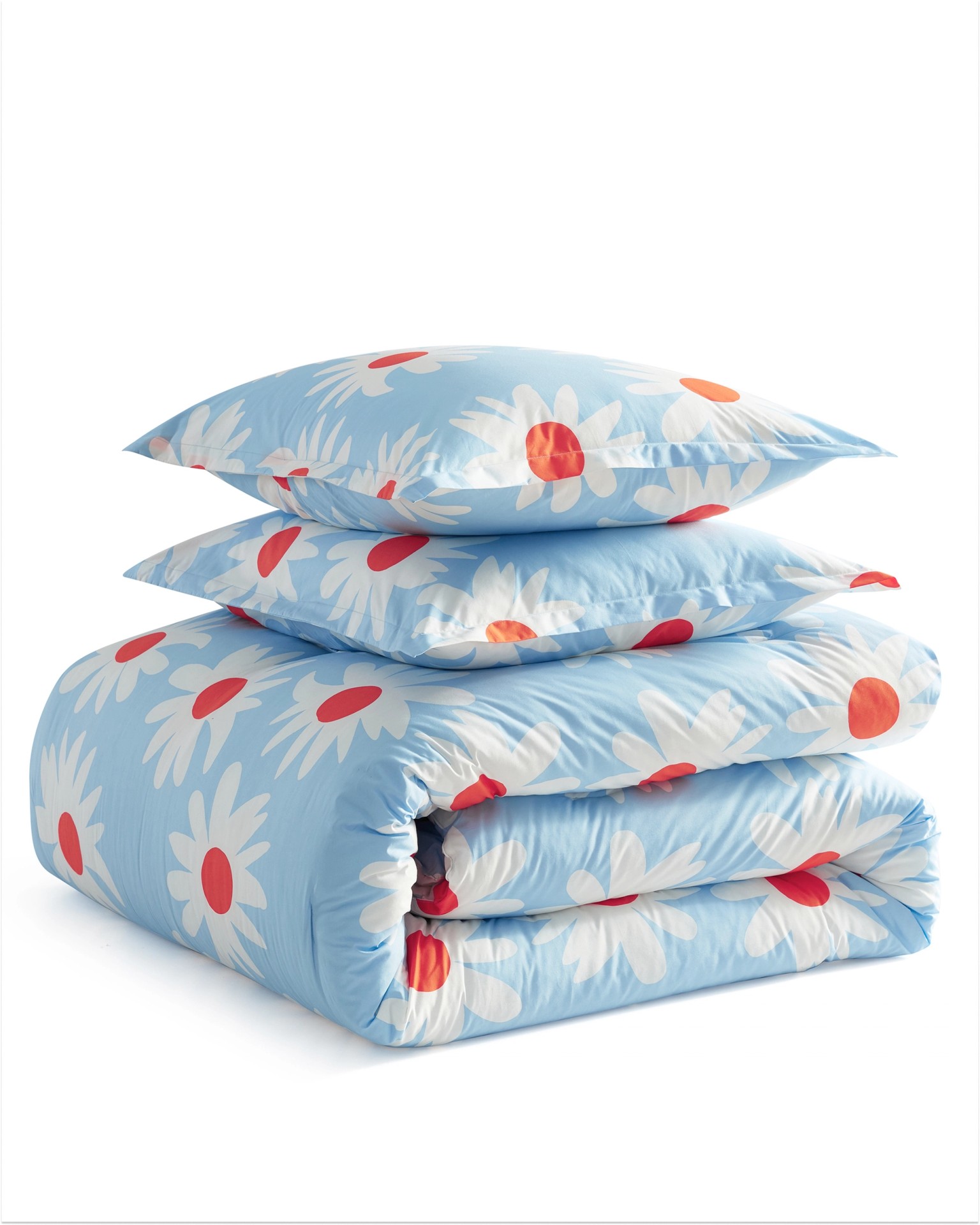 Rakastaa Ei Rakasta F/Q, Duvet cover set, lt.blue, off white, orange,