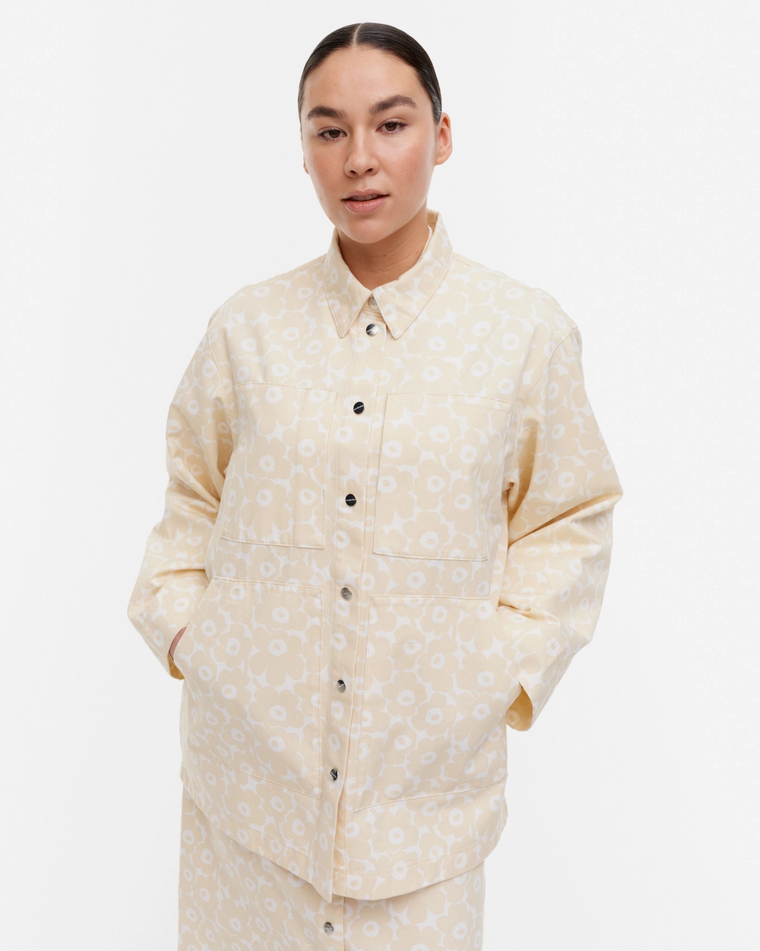 Paluu Unikko, Cotton jacket, off-white, light yellow,