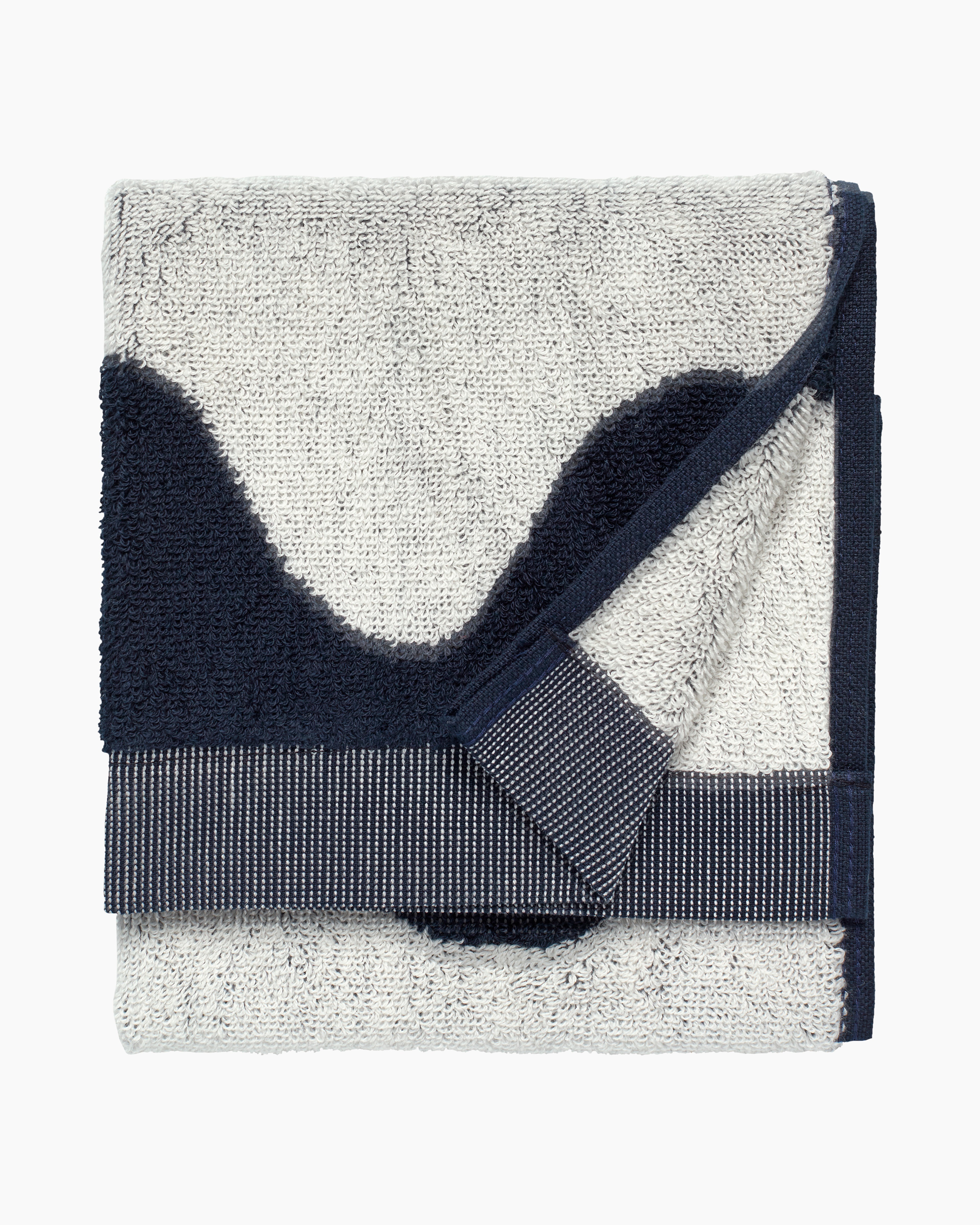 Lokki, Guest towel 30x50 cm, off-white, dark blue,