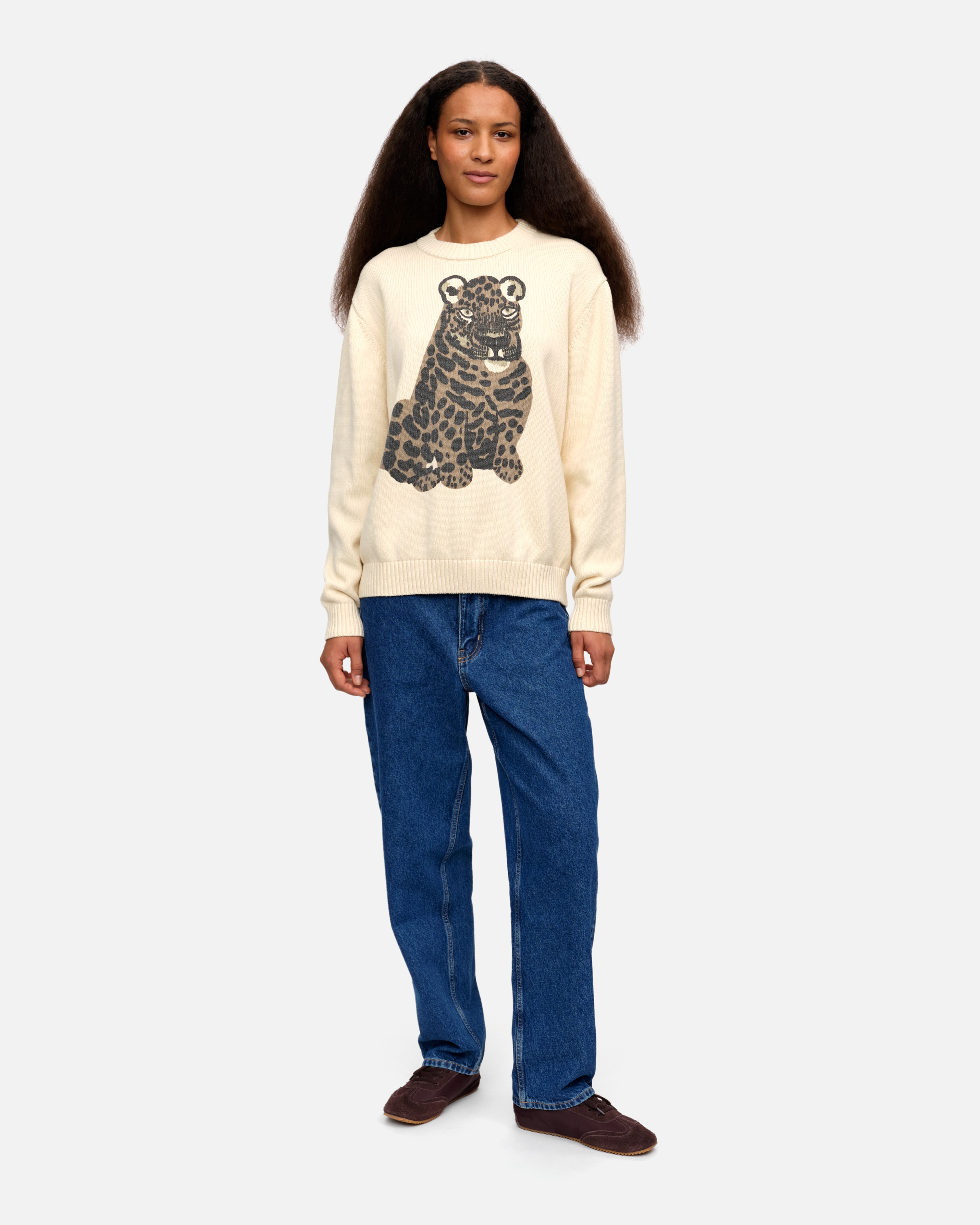 Ropina Kaksoset, Neulepusero, beige, vaaleanrusk., musta,