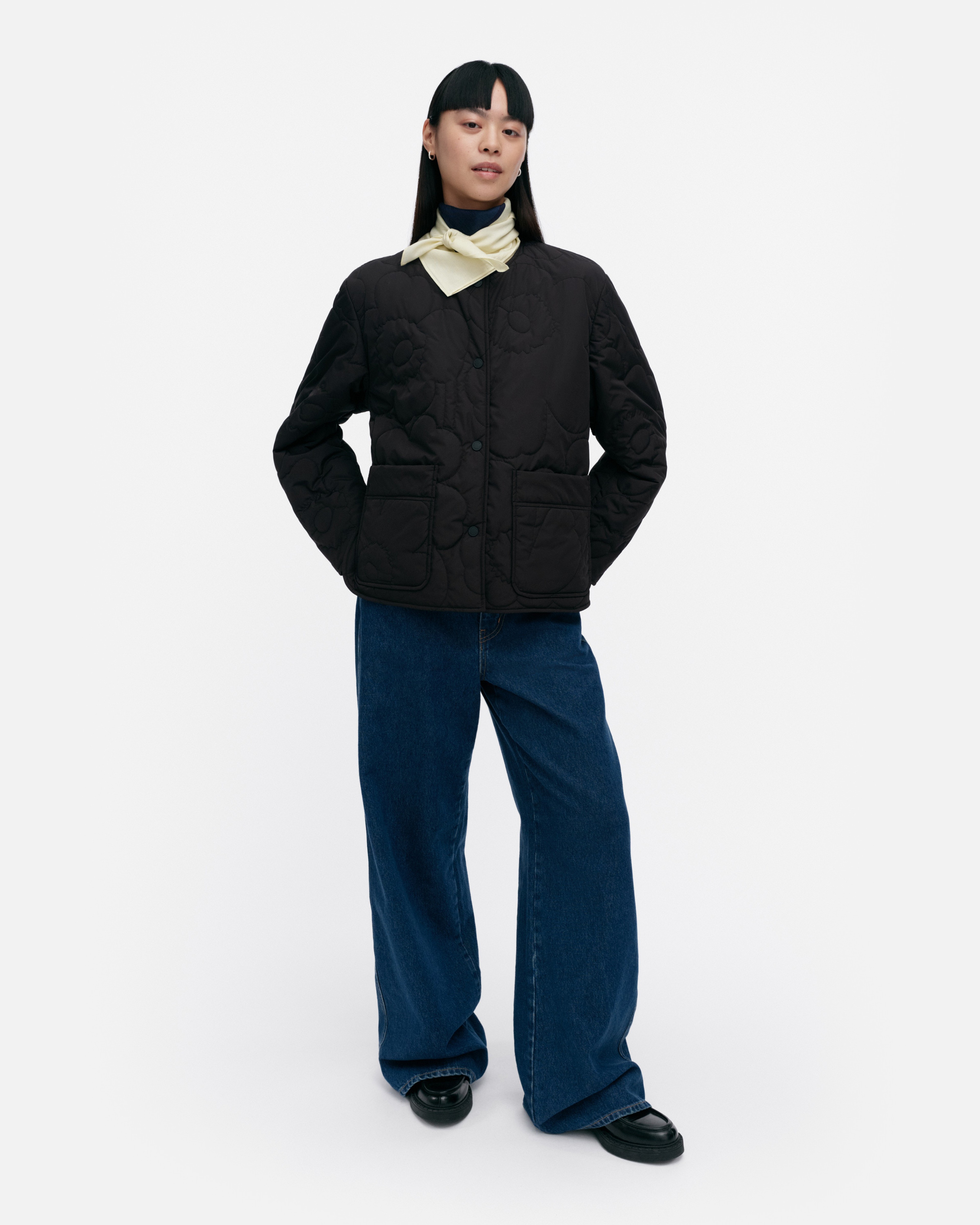 Kapseli Piirto Unikko, Lightweight padded coat, black, black,