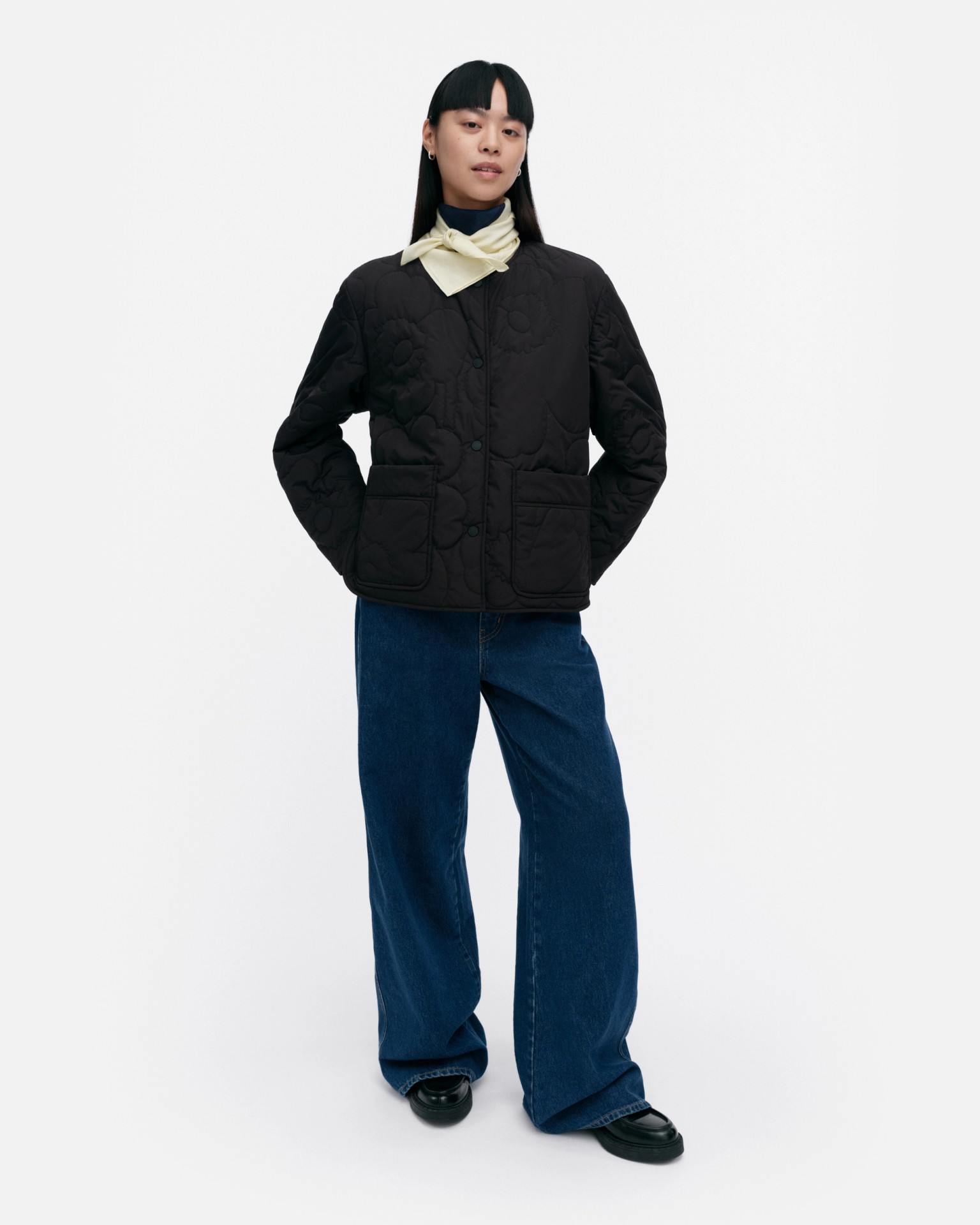Kapseli Piirto Unikko, Lightweight padded coat, black, black,