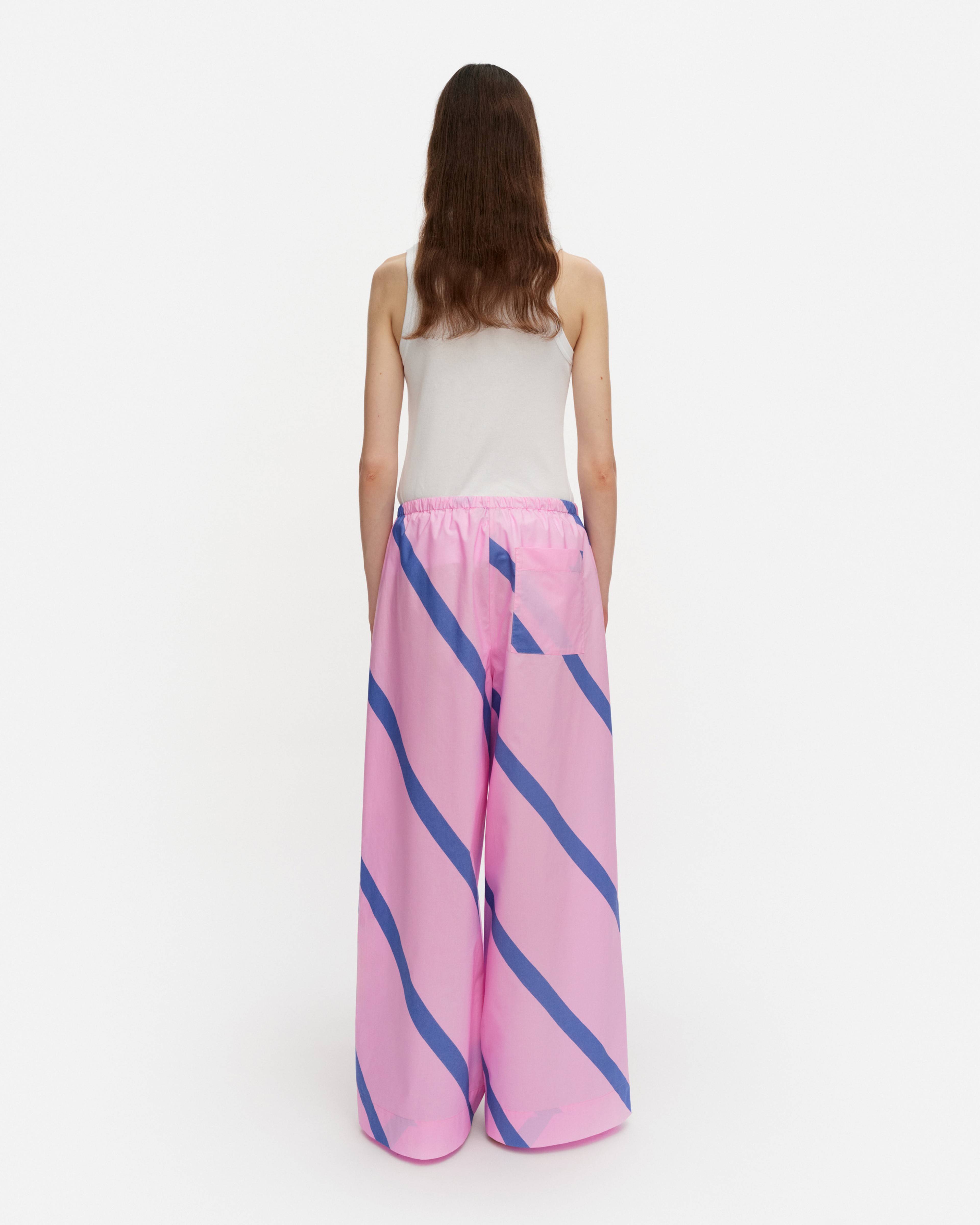 Puoti Basso, Trousers, blue, pink,