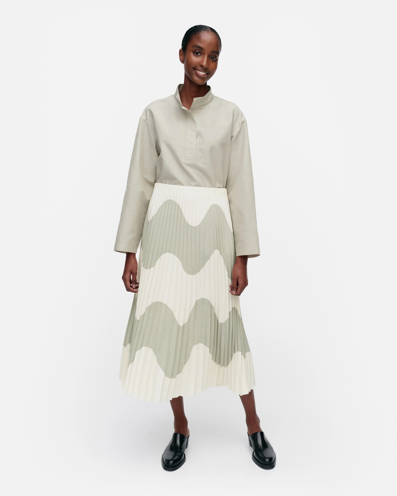 Piiru Lokki, Skirt, greyish green, light green,