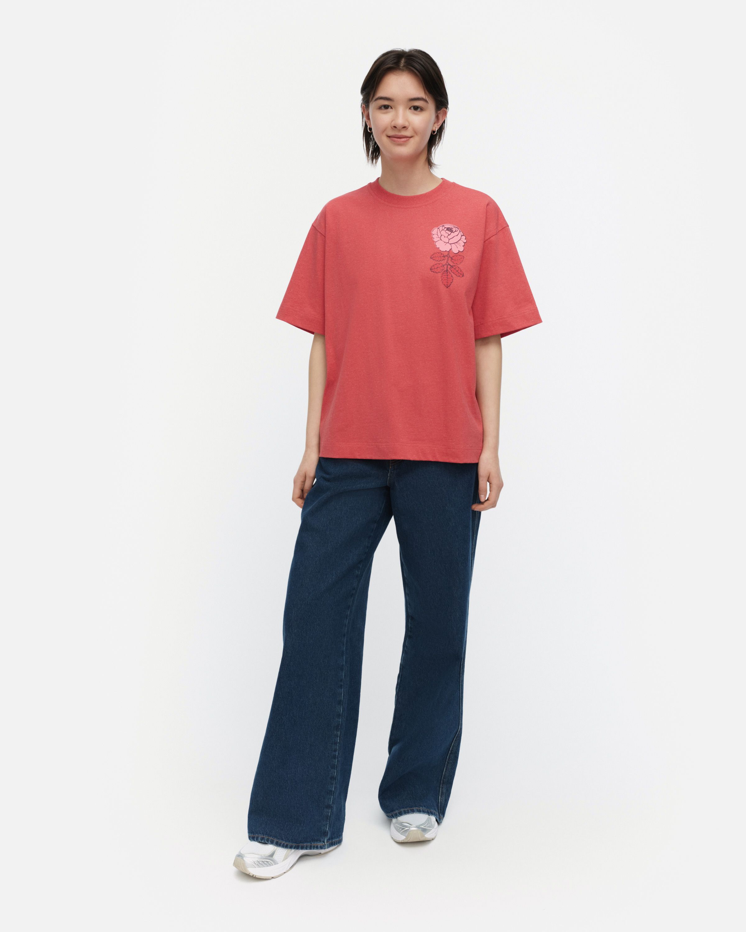 Risut Vihkiruusu Placement Kioski t-shirt red, light pink, dark