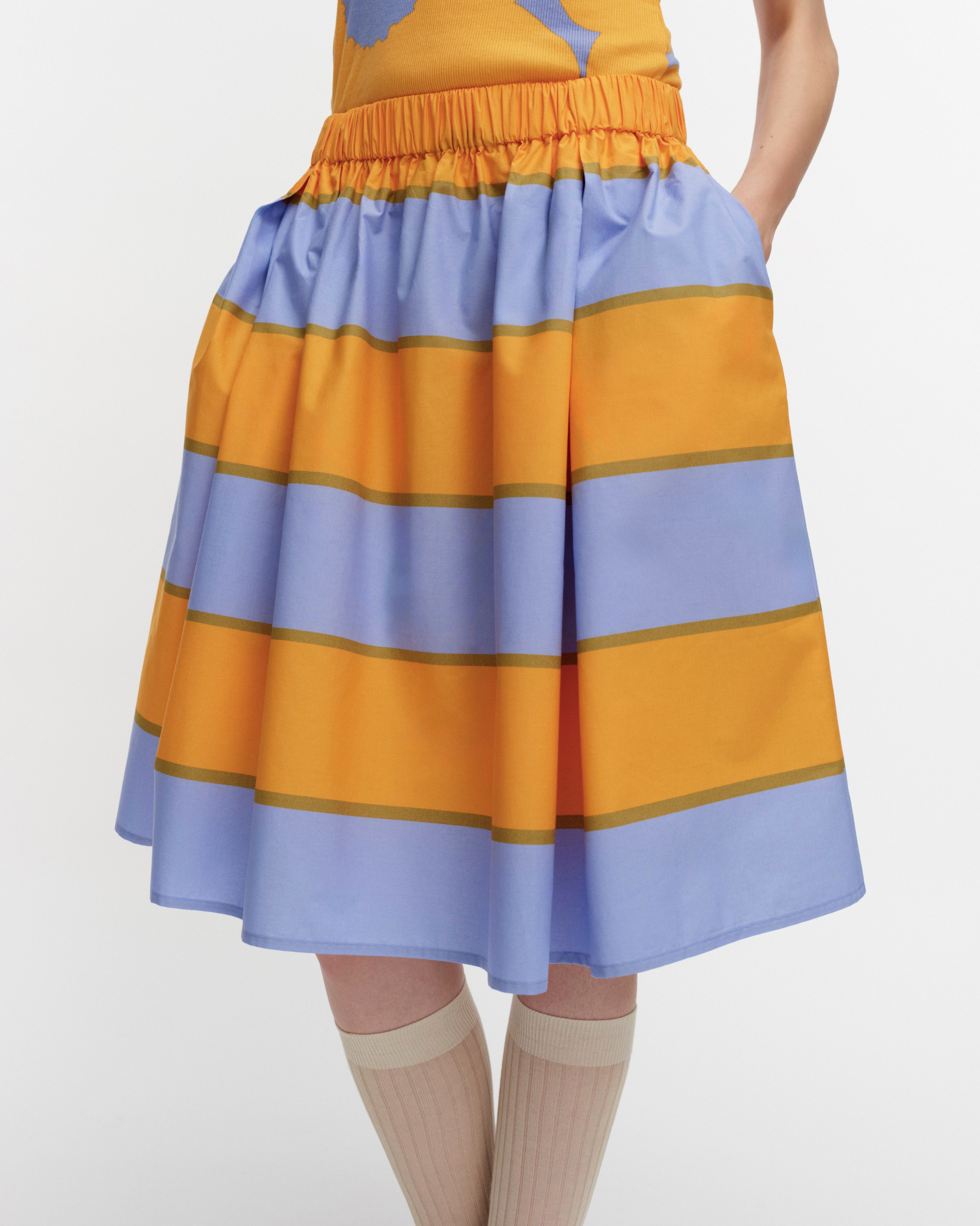 Parketti Galleria, Skirt, blue, orange,