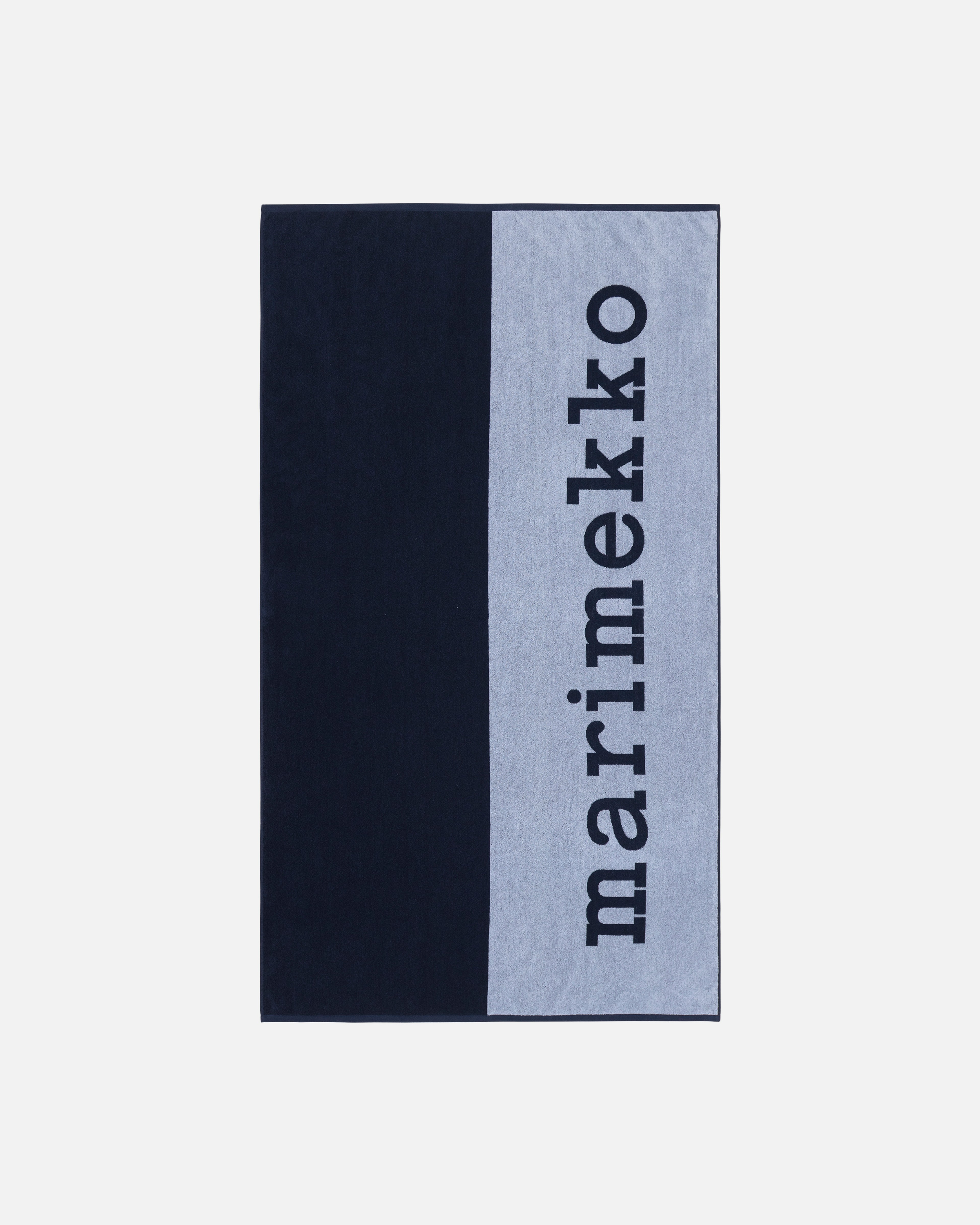 Logo, Big bath towel 100x180 cm, light blue, dark blue,