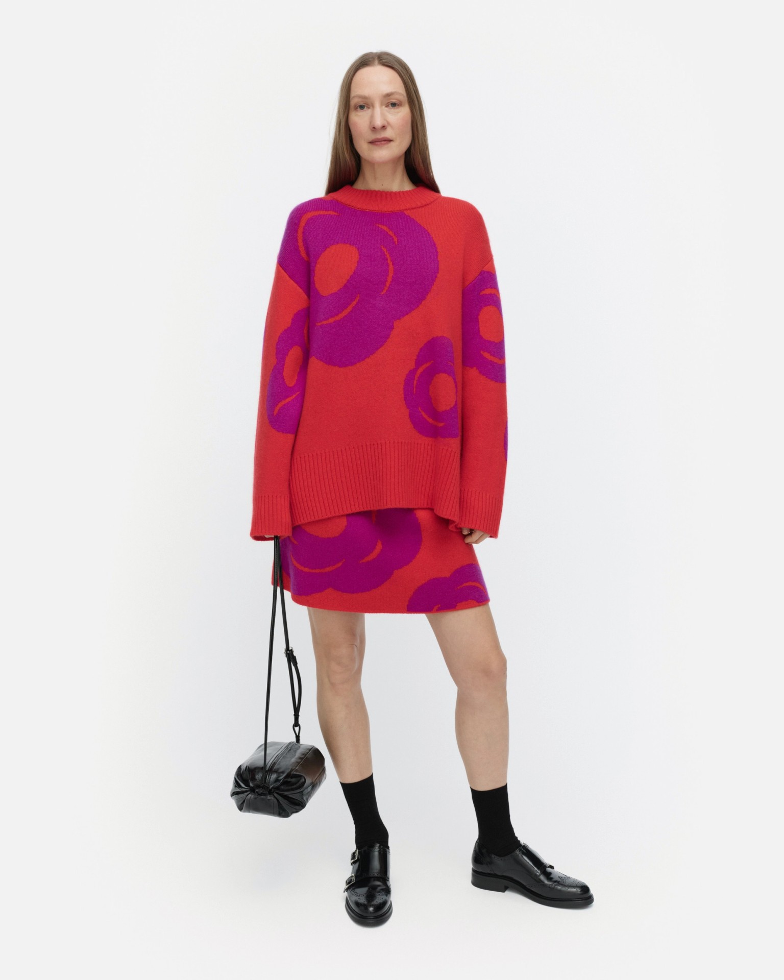 Kartakteri Tumma, Knitted pullover, red, purple,